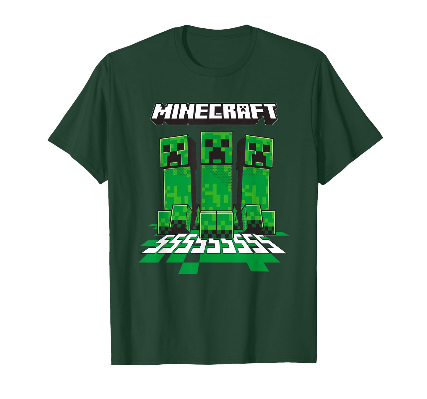 Minecraft Creeper Trio Pixelated SSS Vibes T-Shirt