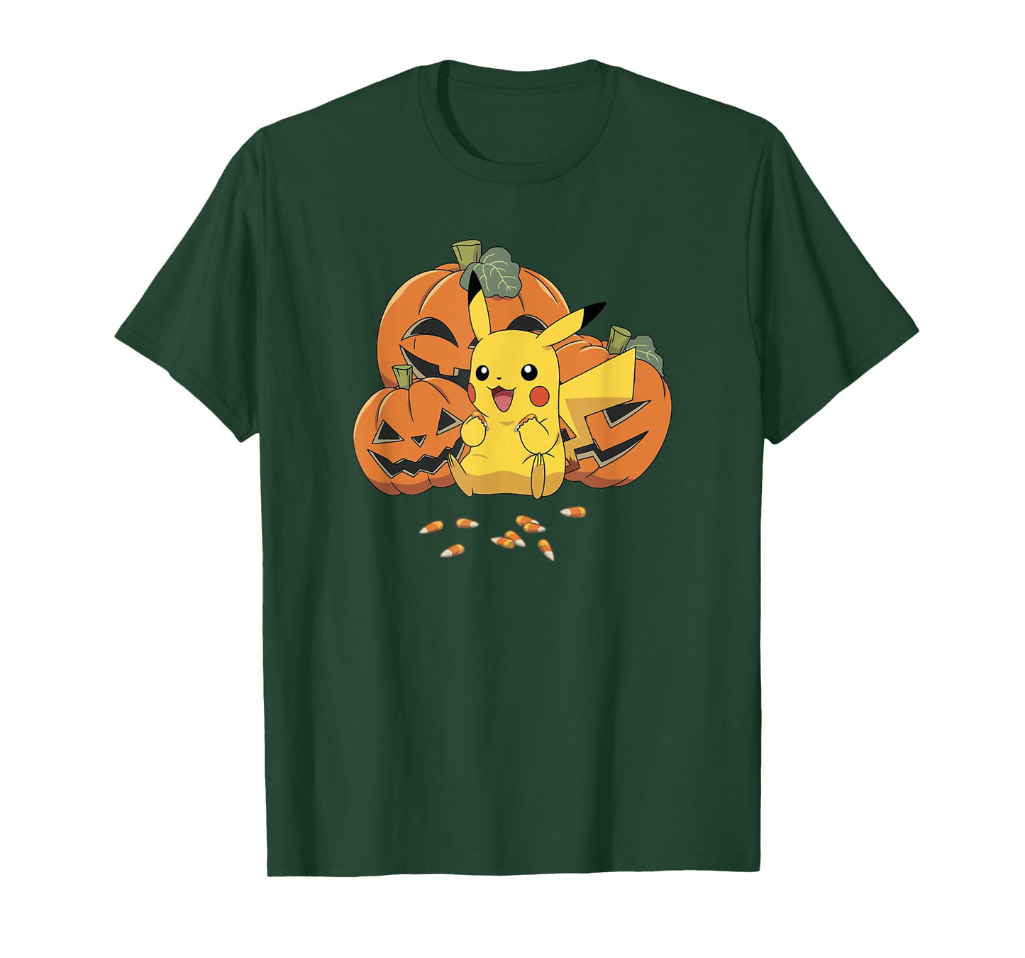 Pokémon Halloween Pikachu Cute Pumpkin Candy Corn T-Shirt