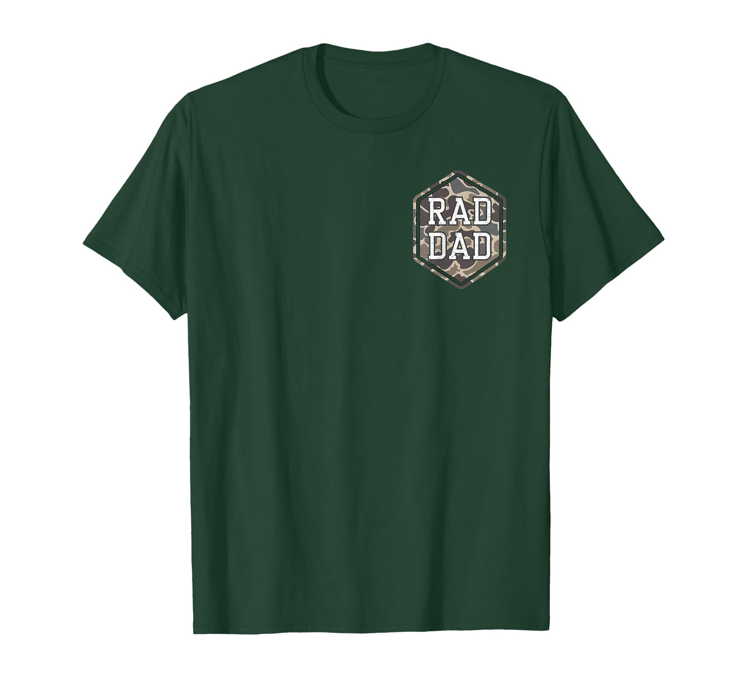 (2 Sides) Camo Rad Dad Retro Camouflage Daddy Father's Day T-Shirt