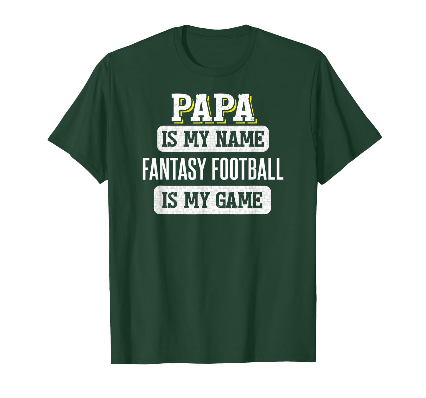 Funny Fantasy Football Gift for Papa Fathers Day Design T-Shirt