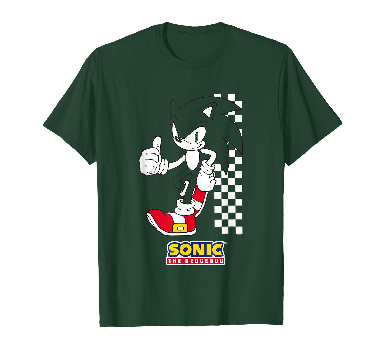 Sonic The Hedgehog Thumbs Up Leaning On Wall T-Shirt