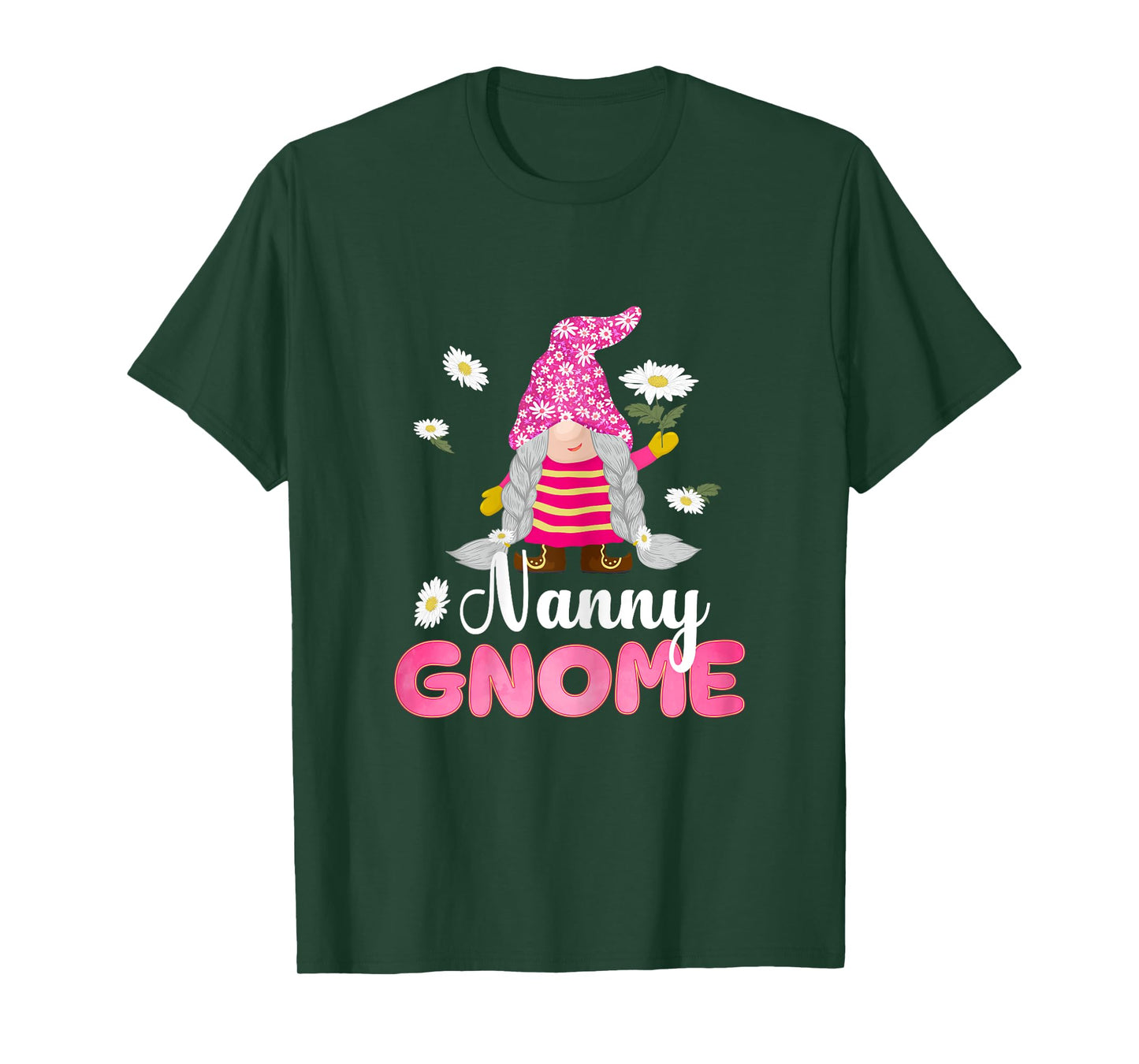 Cute Nanny Gnome Flower Gifts For Mother's Day Mom Grandma T-Shirt