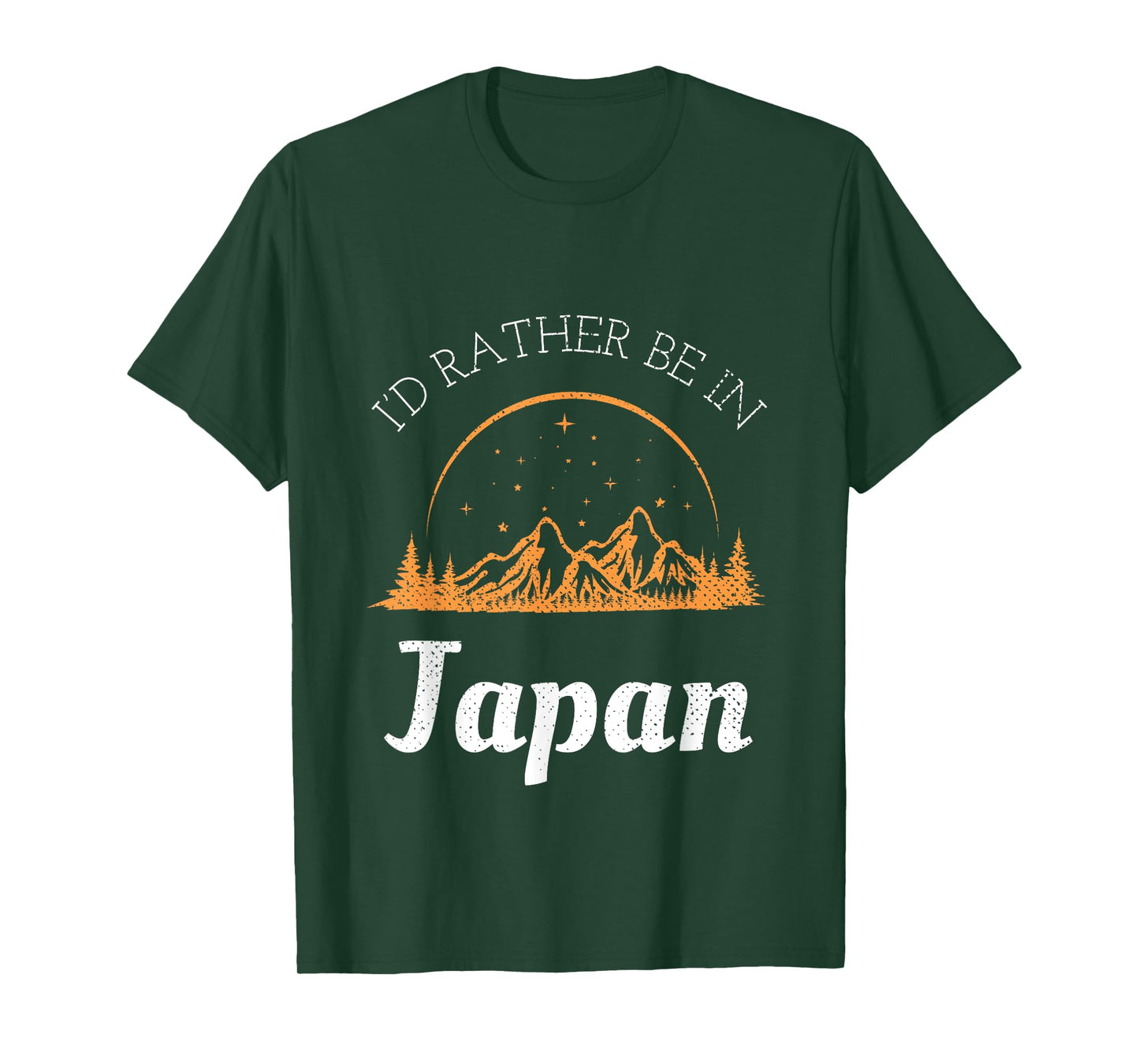 Retro & Vintage I'd Rather Be In Japan Black Vintage Casual Unisex-Adults T-Shirt