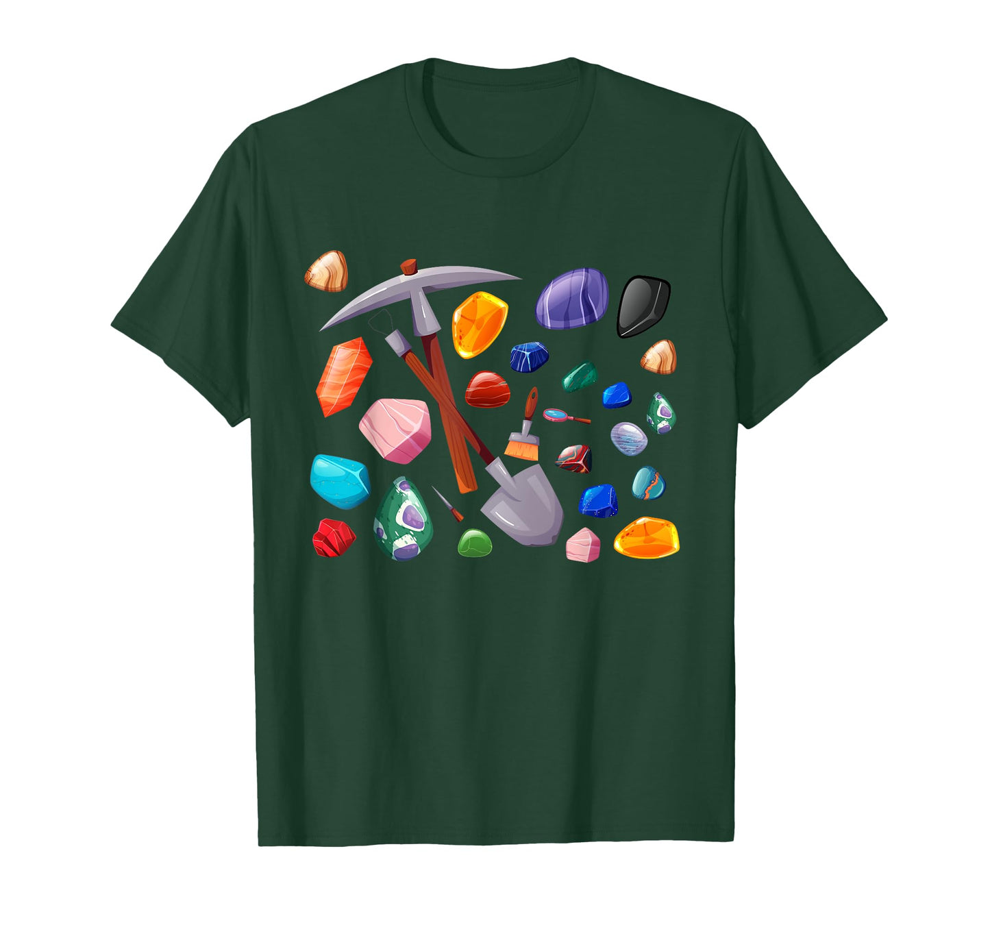 Crystals Minerals Hobby Geologist Gemstone Quotes Mining Tools Graphic Funny Science Gem Hunters Scientists T-Shirt, Small, Black