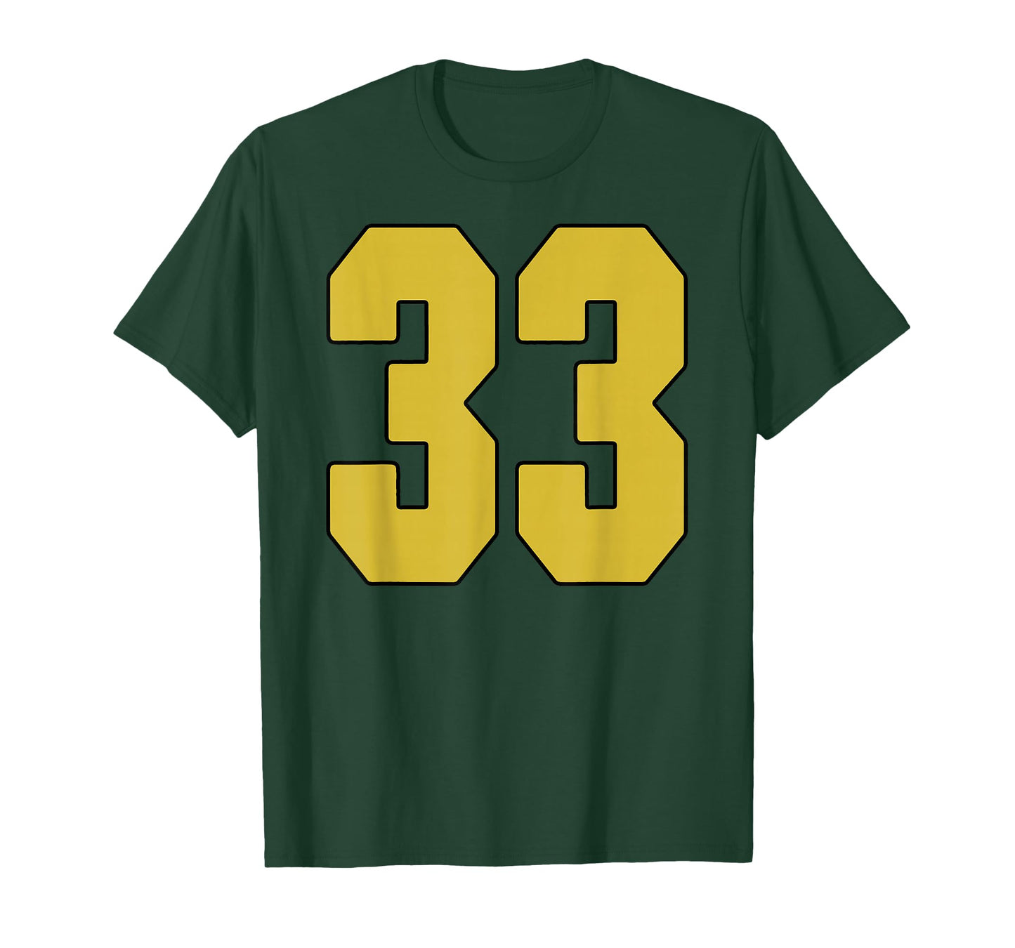 Old Gold Black Number 33 Jersey Player Uniform #33 T-Shirt