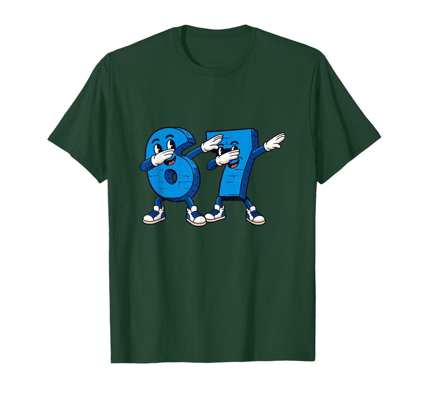 Six Seven Dabbing Cool Meme 67 Funny Dab Number T-Shirt