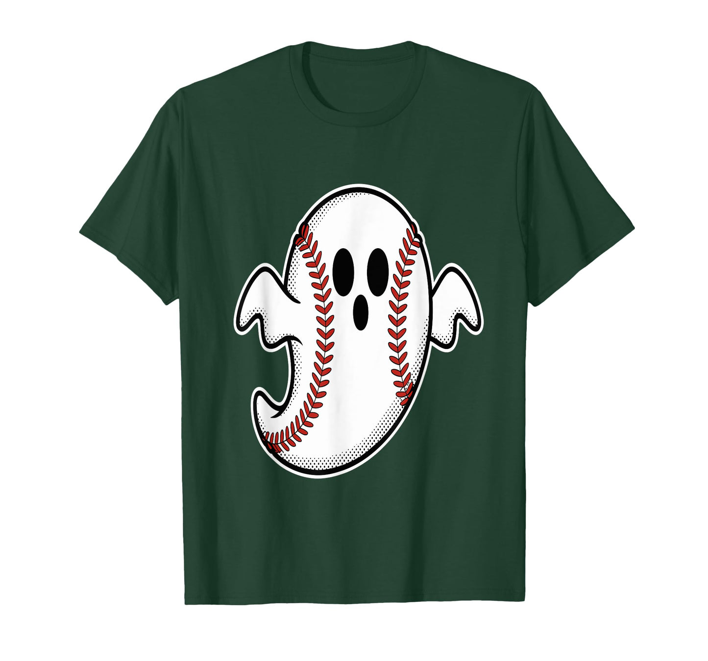 Ghost Baseball Halloween Baseball Player Costume T-Shirt