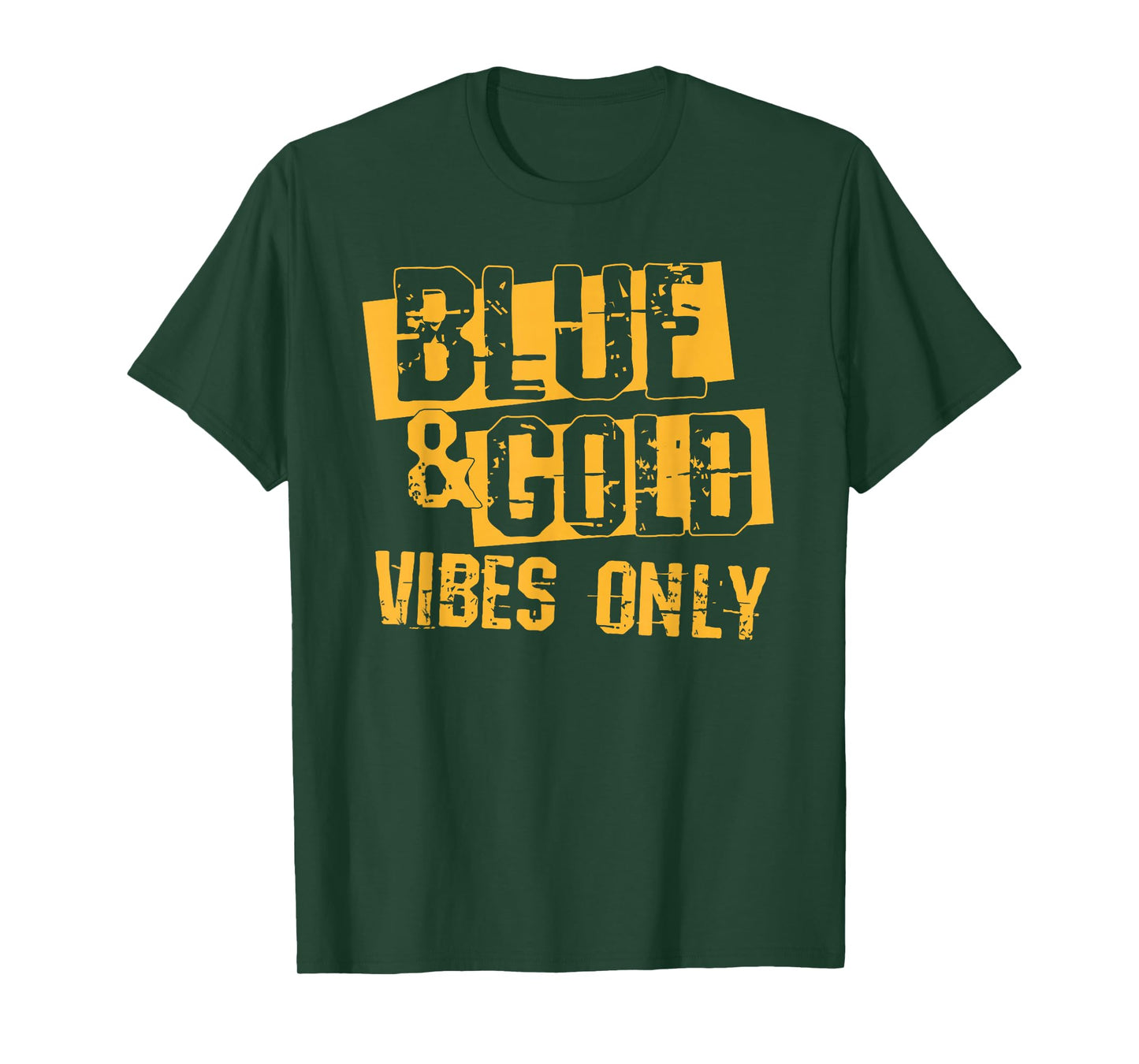 Blue and Gold Spirit Wear for High School Football T-Shirt