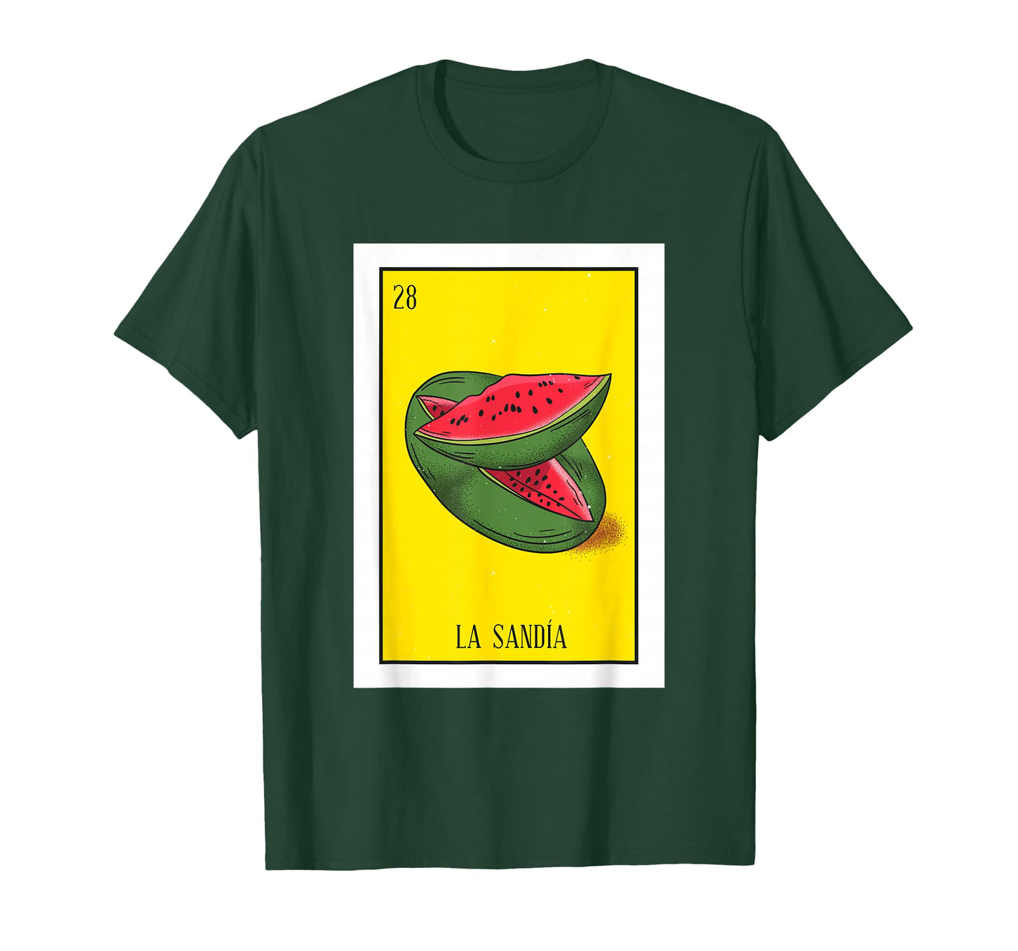 La Sandia Lottery Gift Watermelon Card Mexican Lottery T-Shirt