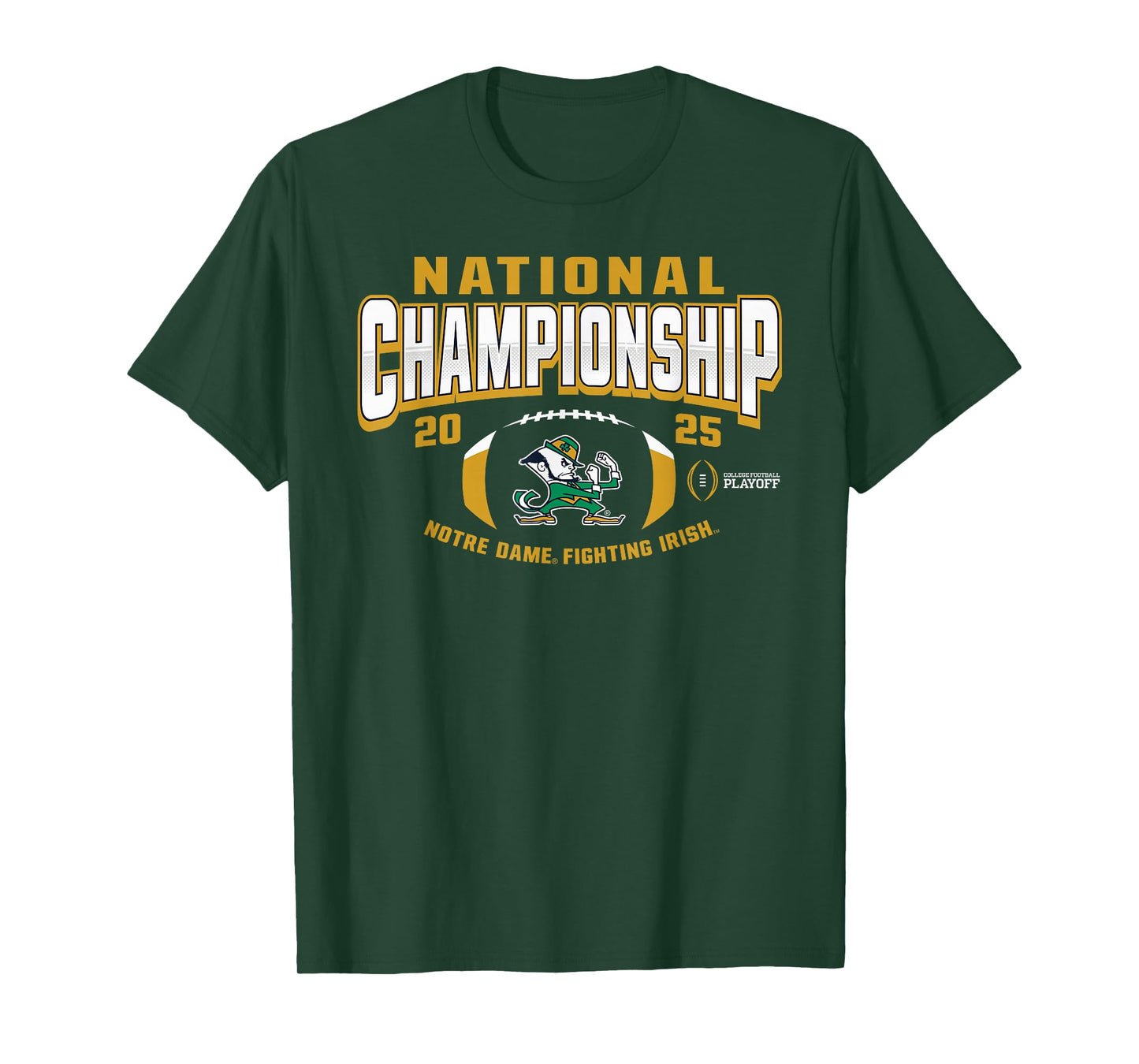 Elite Authentics Notre Dame Fighting Irish Unisex-Adult Black Cotton Short Sleeve Modern T-Shirt