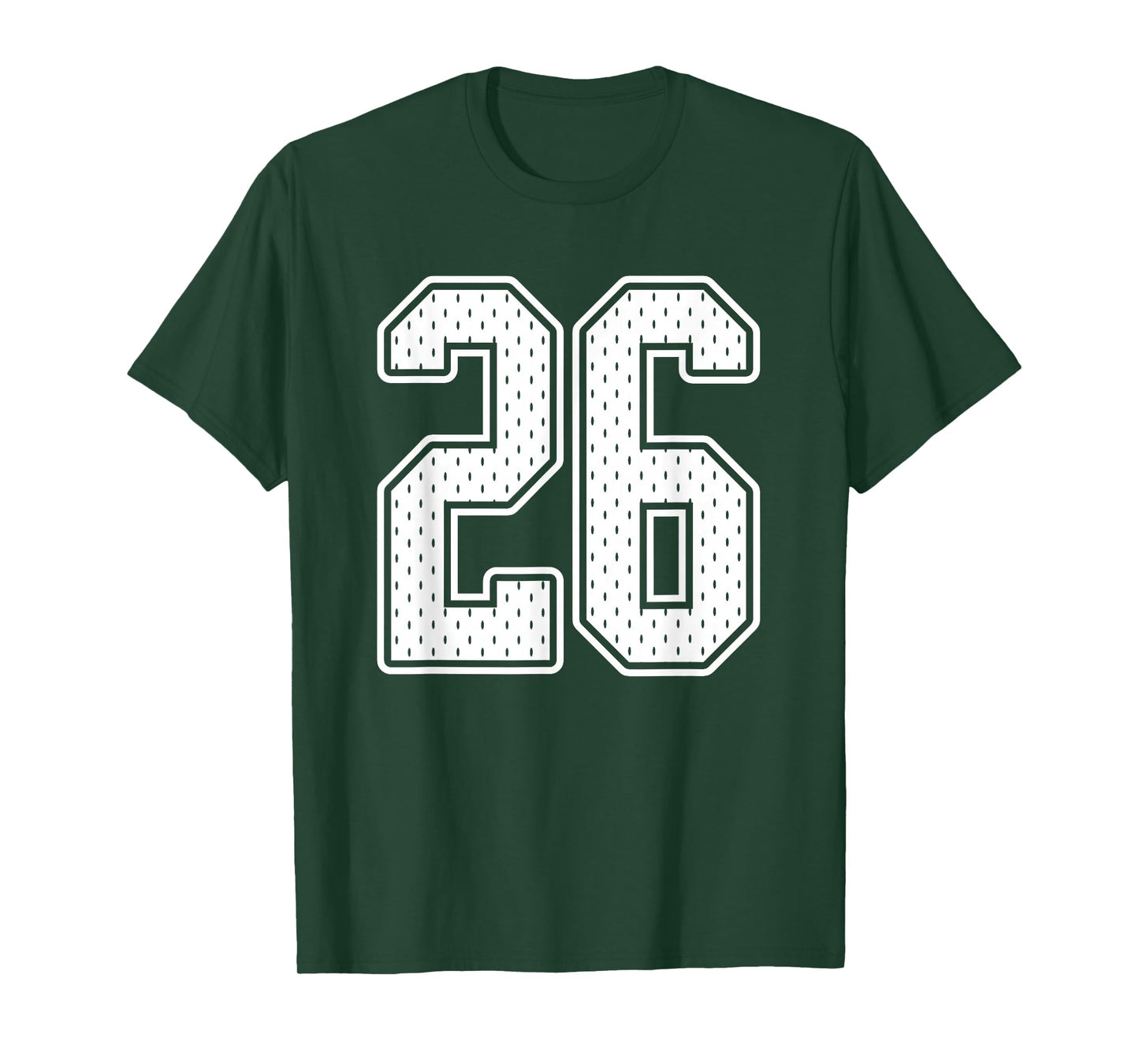 #26 White Vintage Number 26 Sports Fan Jersey Style T-Shirt