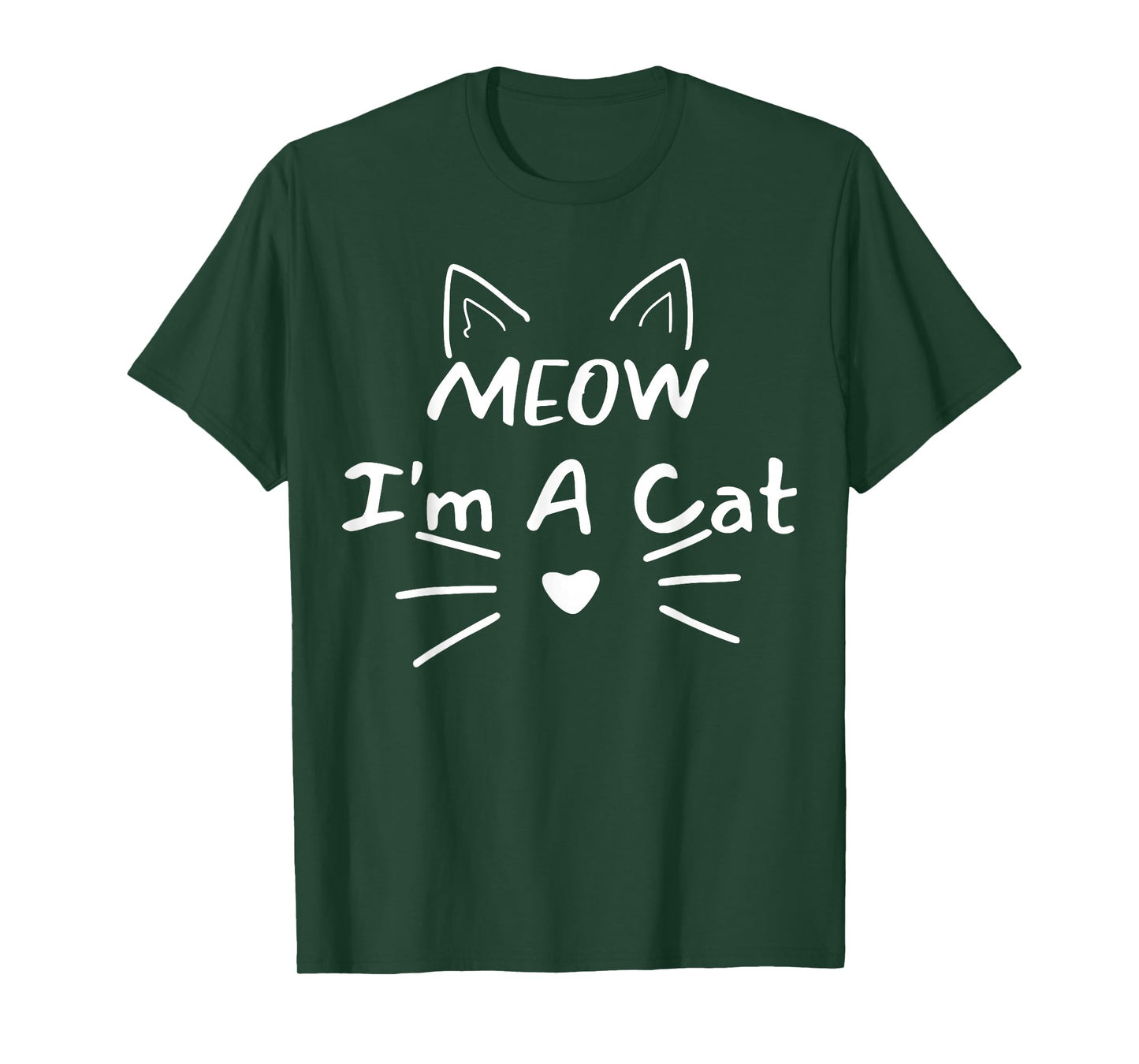 Meow I'm A Cat Funny Halloween Costume Men Women Girls Kids T-Shirt
