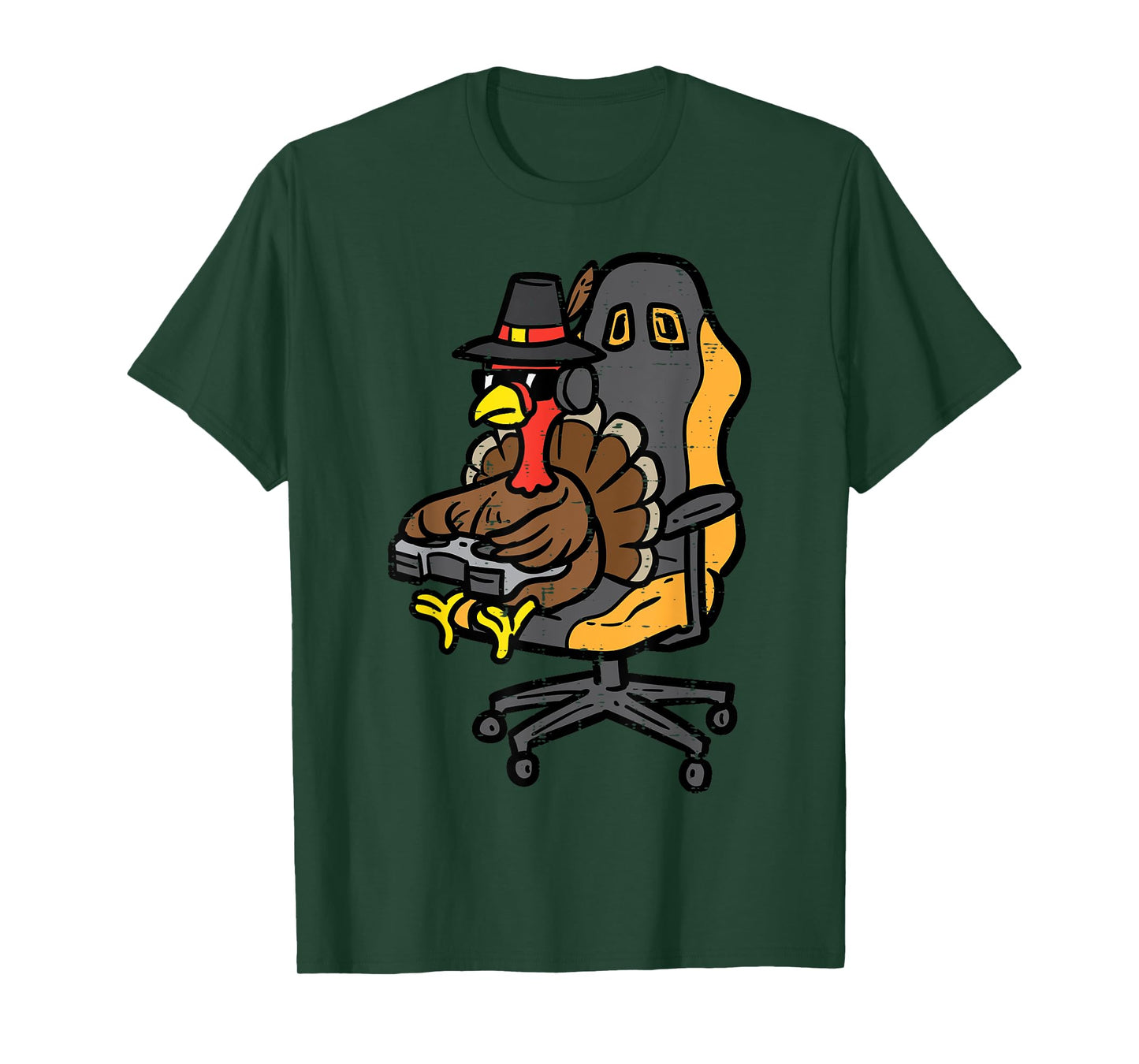 Thanksgiving Turkey Gaming Gamer Men Boys Kids Teen Youth T-Shirt