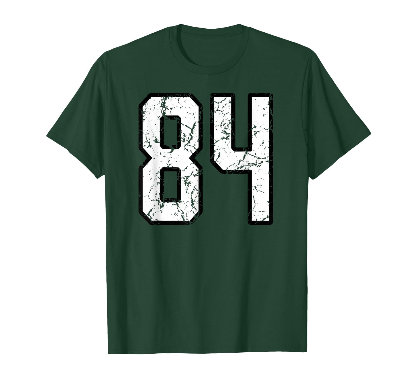 White and Black Sports Number 84 Jersey Uniform Player T-Shirt