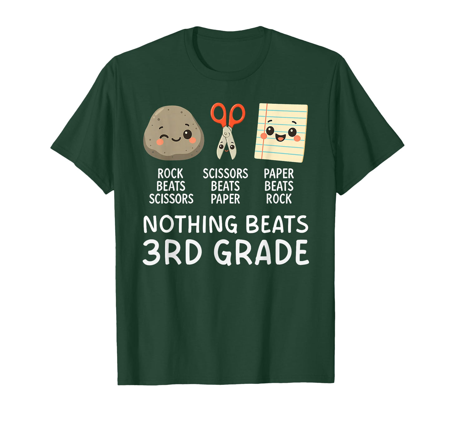 Nothing Beats 3rd Grade for Kids Boys Girls Back to School T-Shirt