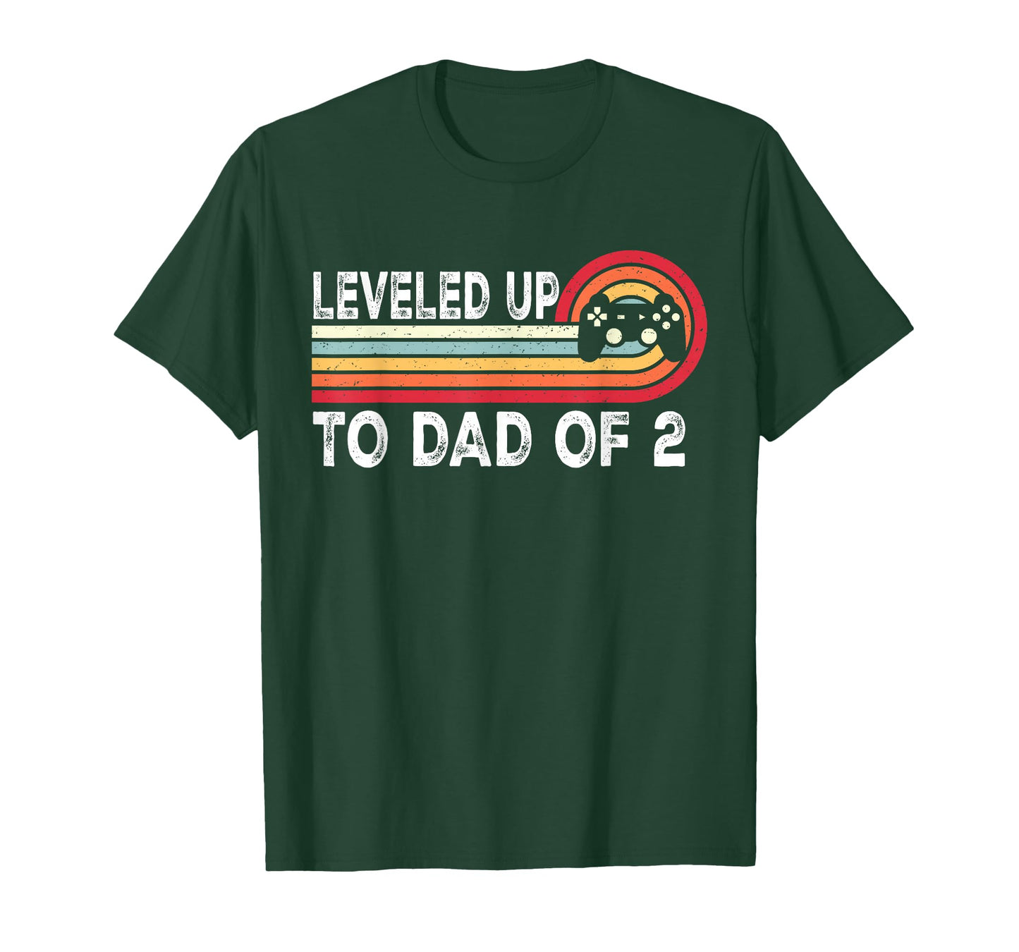 Leveled Up To Dad of 2 Daddy Again Pregnancy Announcement T-Shirt