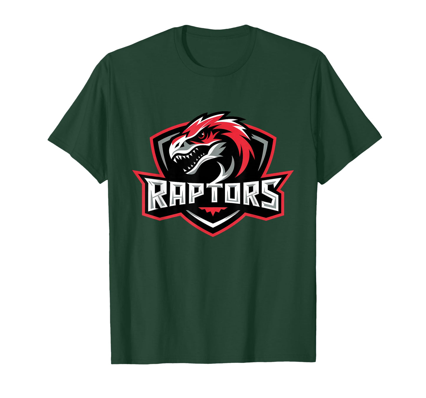 Aggressive Velocirax Mascot Head Dinosaur Esport Team Logo T-Shirt