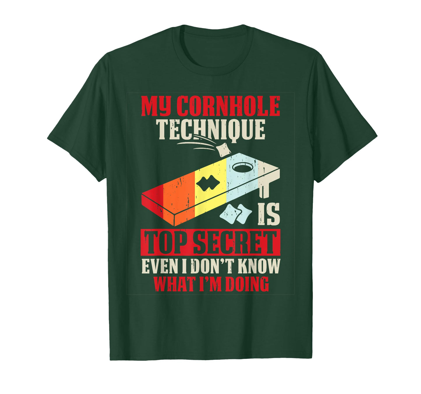 Funny Cornhole T-Shirt, Small, Black