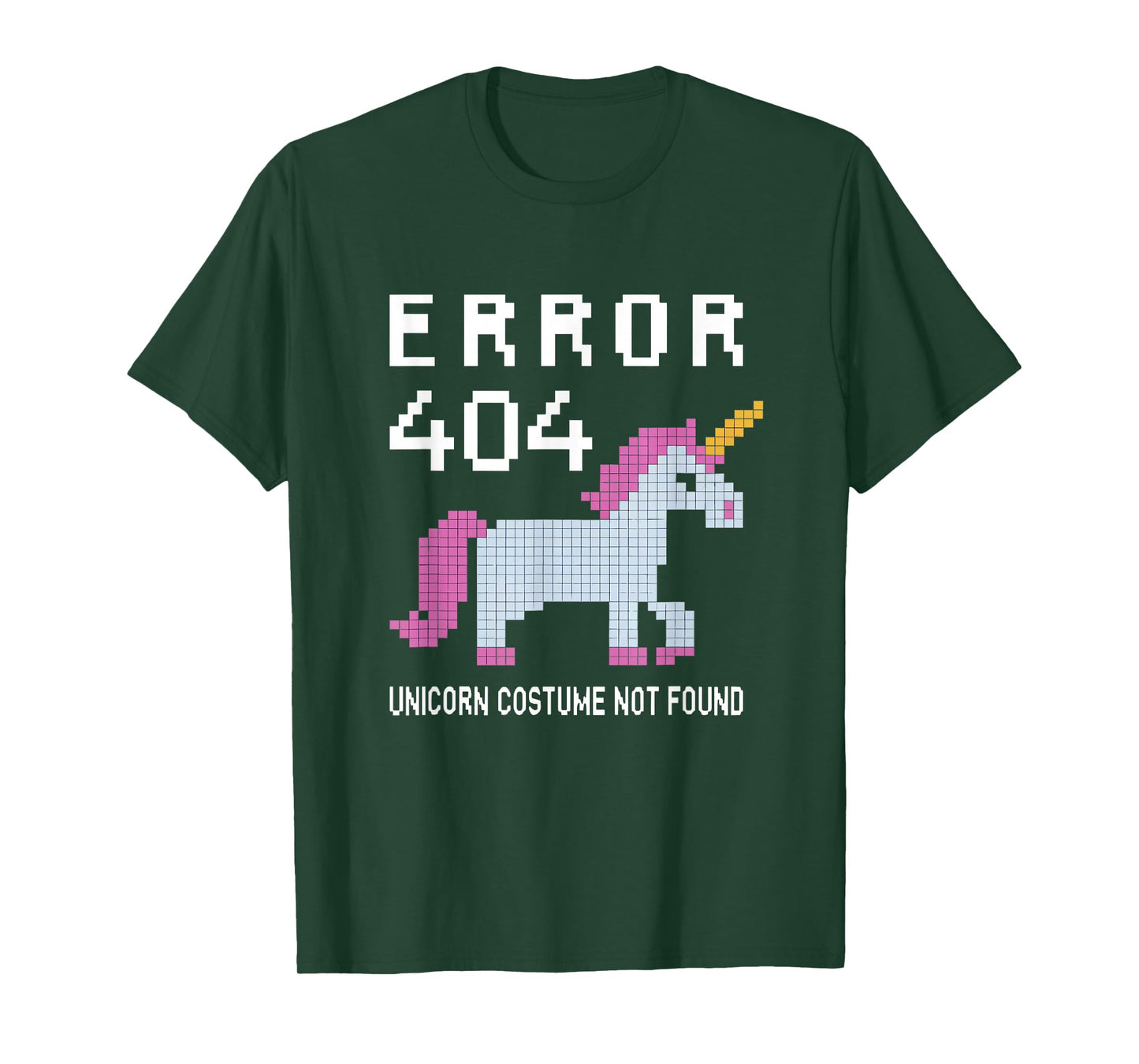 Error 404 Unicorn Costume Found Halloween Programmer It T-Shirt