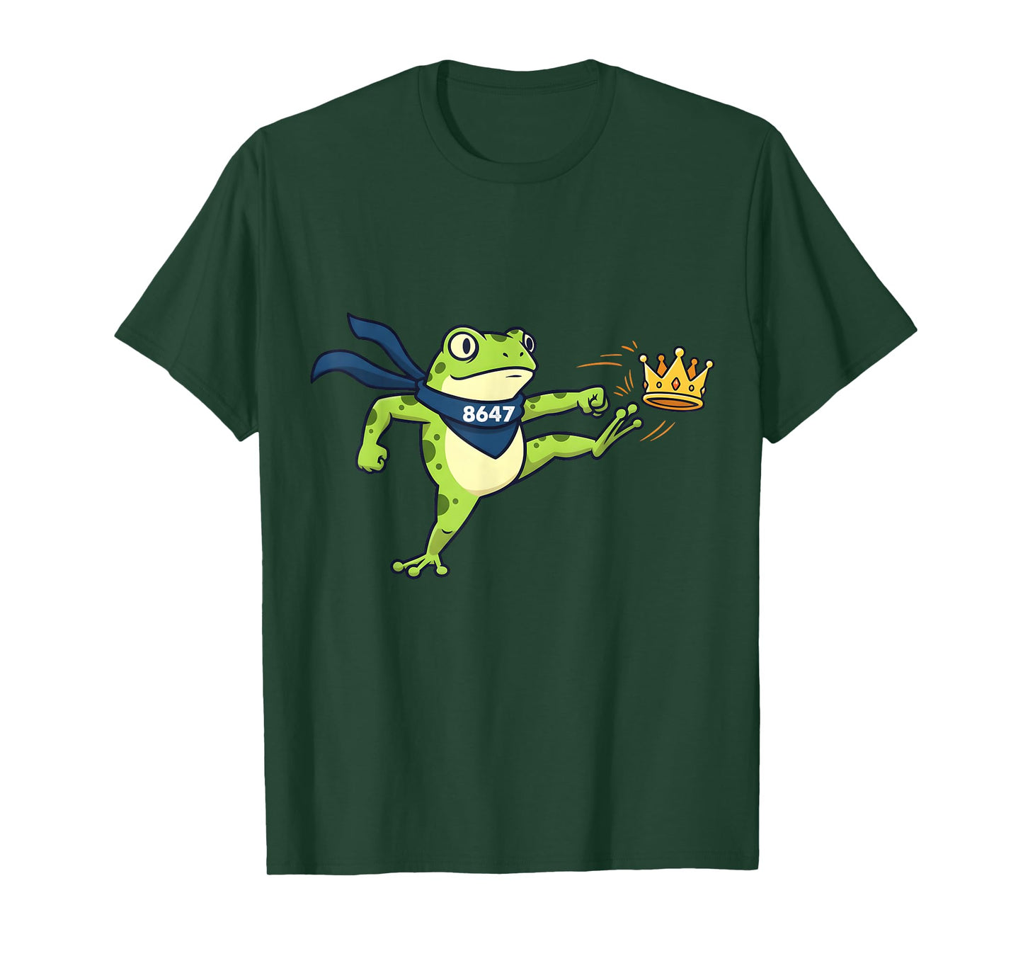 Portland Frog Funny Frog 8647 No Kings Funny Frog Meme Crown T-Shirt
