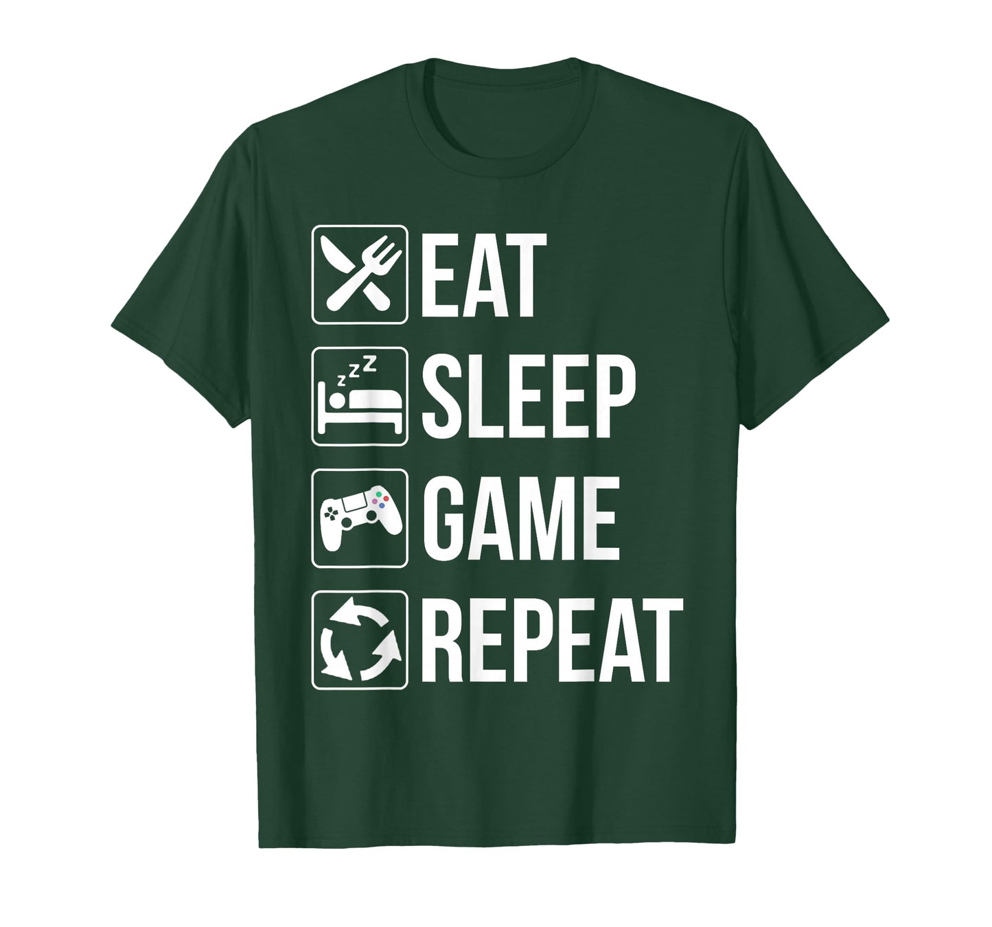 Funny Eat Sleep Game Repeat Shirt Gamer Video Games Lovers T-Shirt