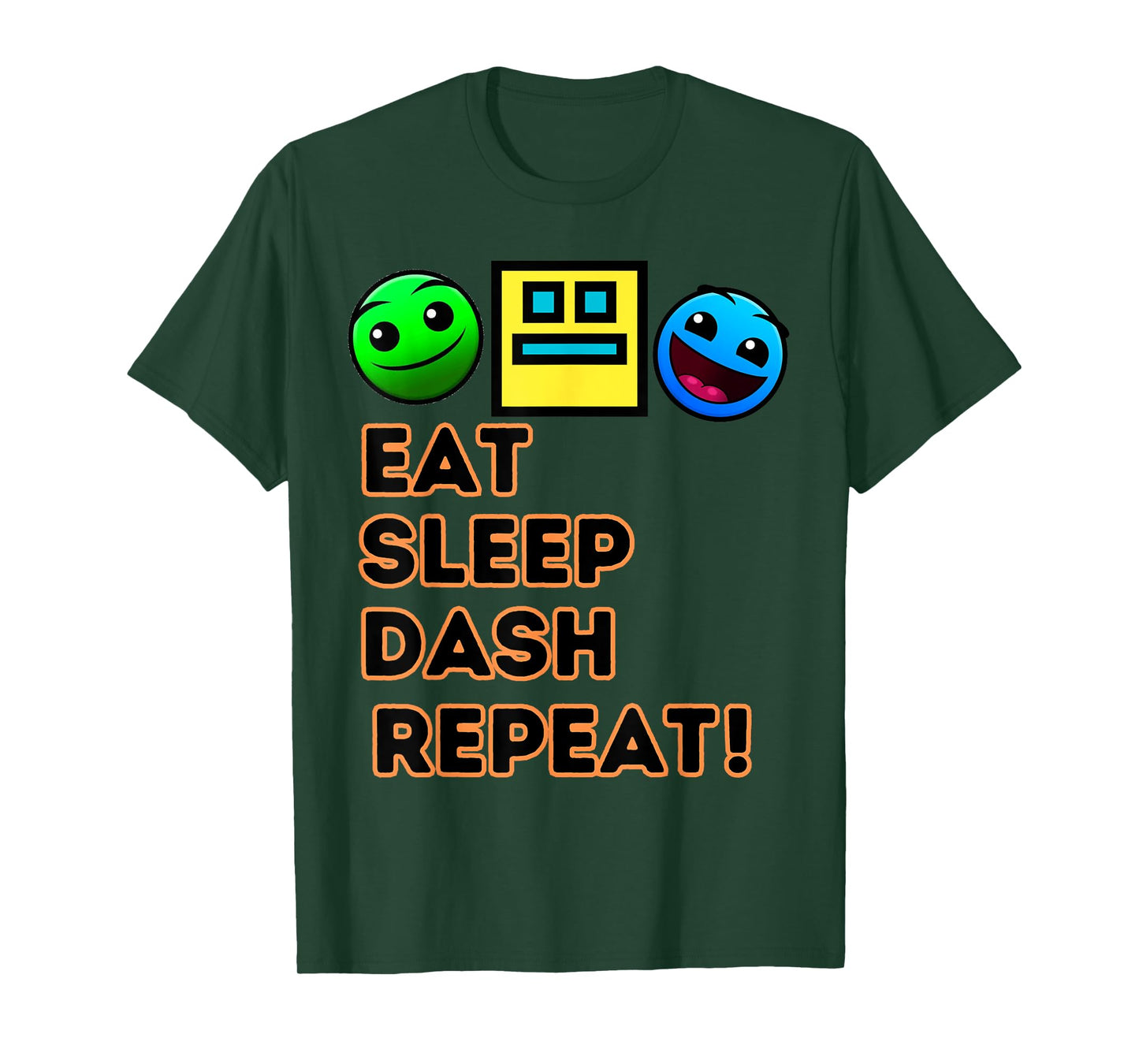 Eat Sleep Dash Repeat Video Game Geometry Video Gamer T-Shirt