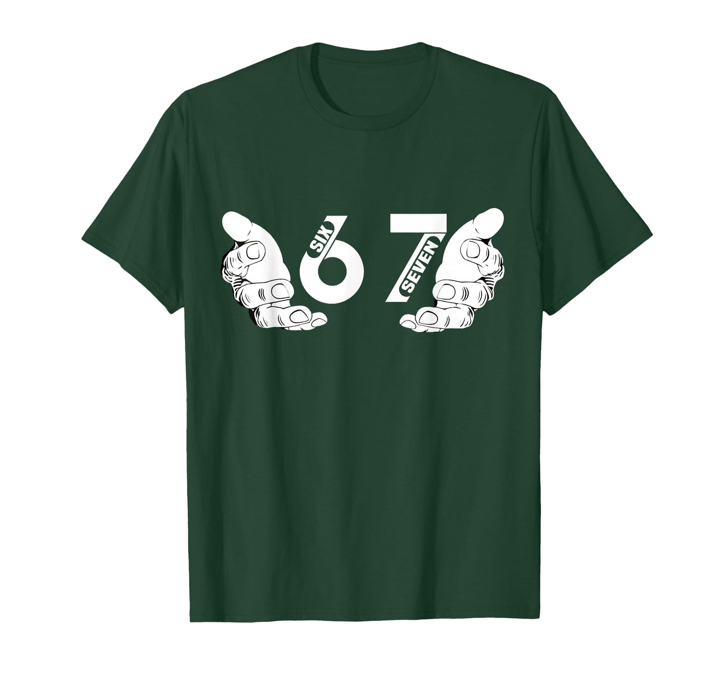 Funny Hands Six Seven 6 7 Meme Design Six Seven T-Shirt