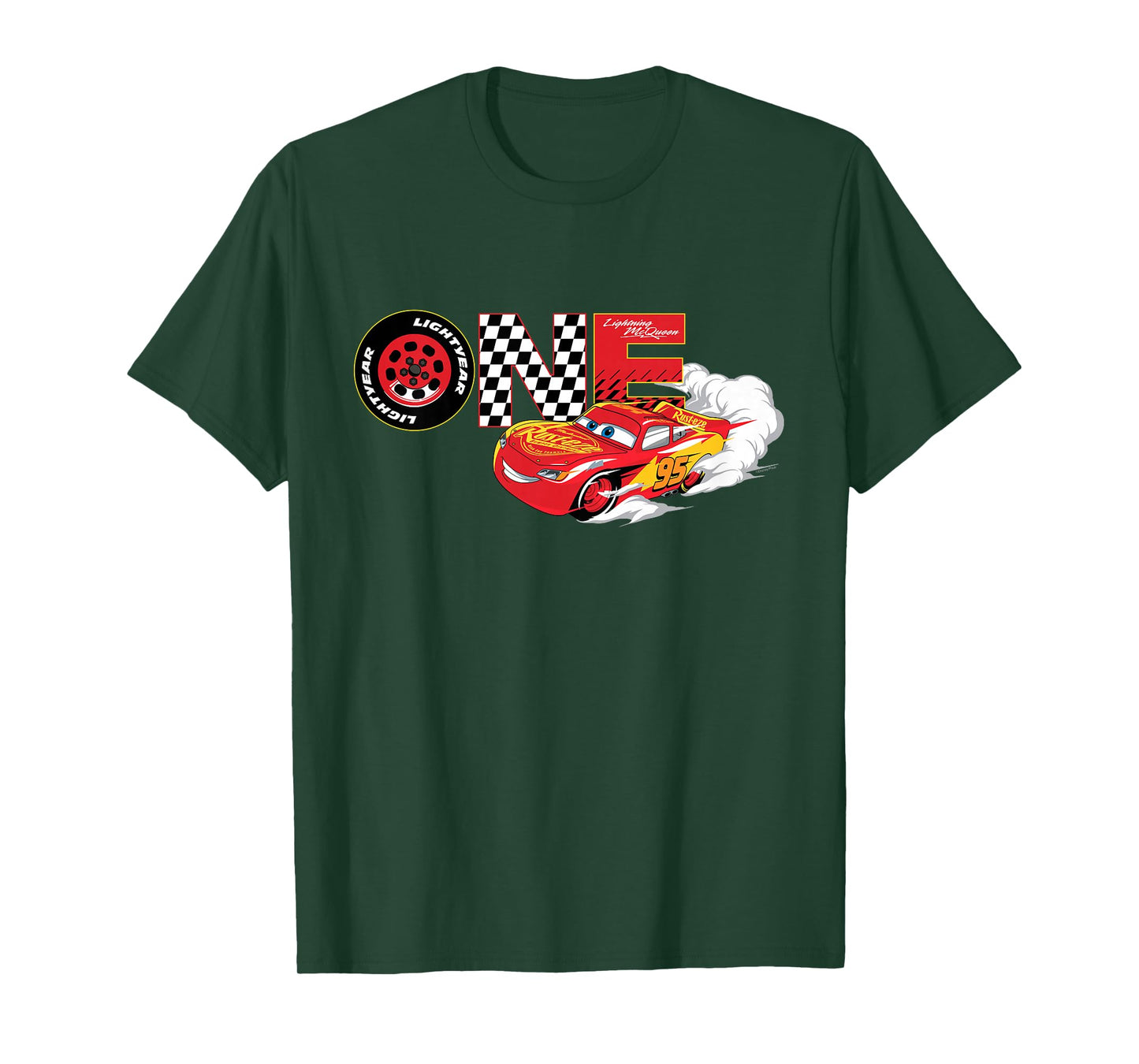 Disney & Pixar's Cars Numbers 1 First 1st Birthday Party T-Shirt