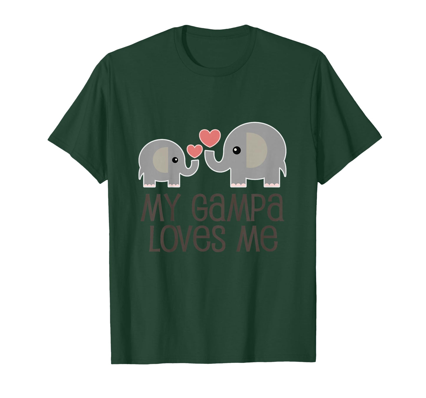 My Gampa Loves Me Grandkids Elephant T-Shirt
