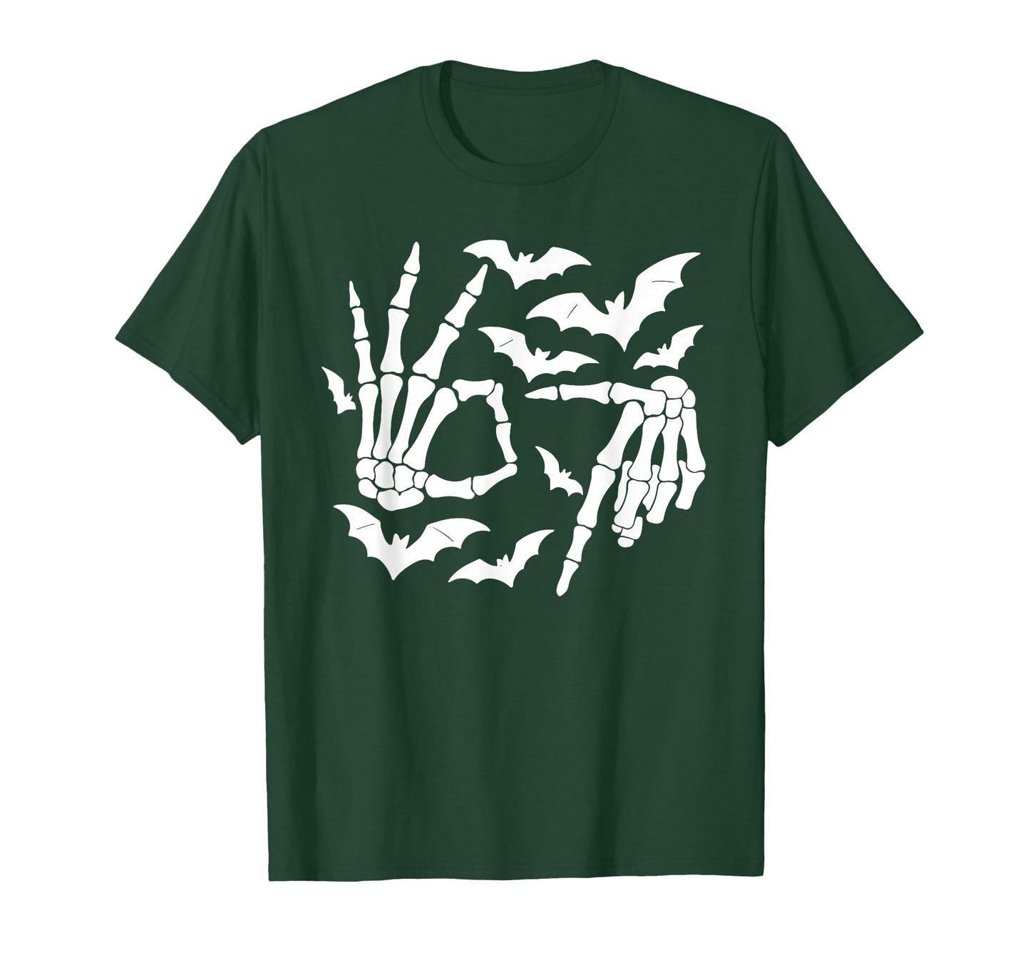 6 7 Meme Halloween Skeleton Hand Sign Graphic T-Shirt
