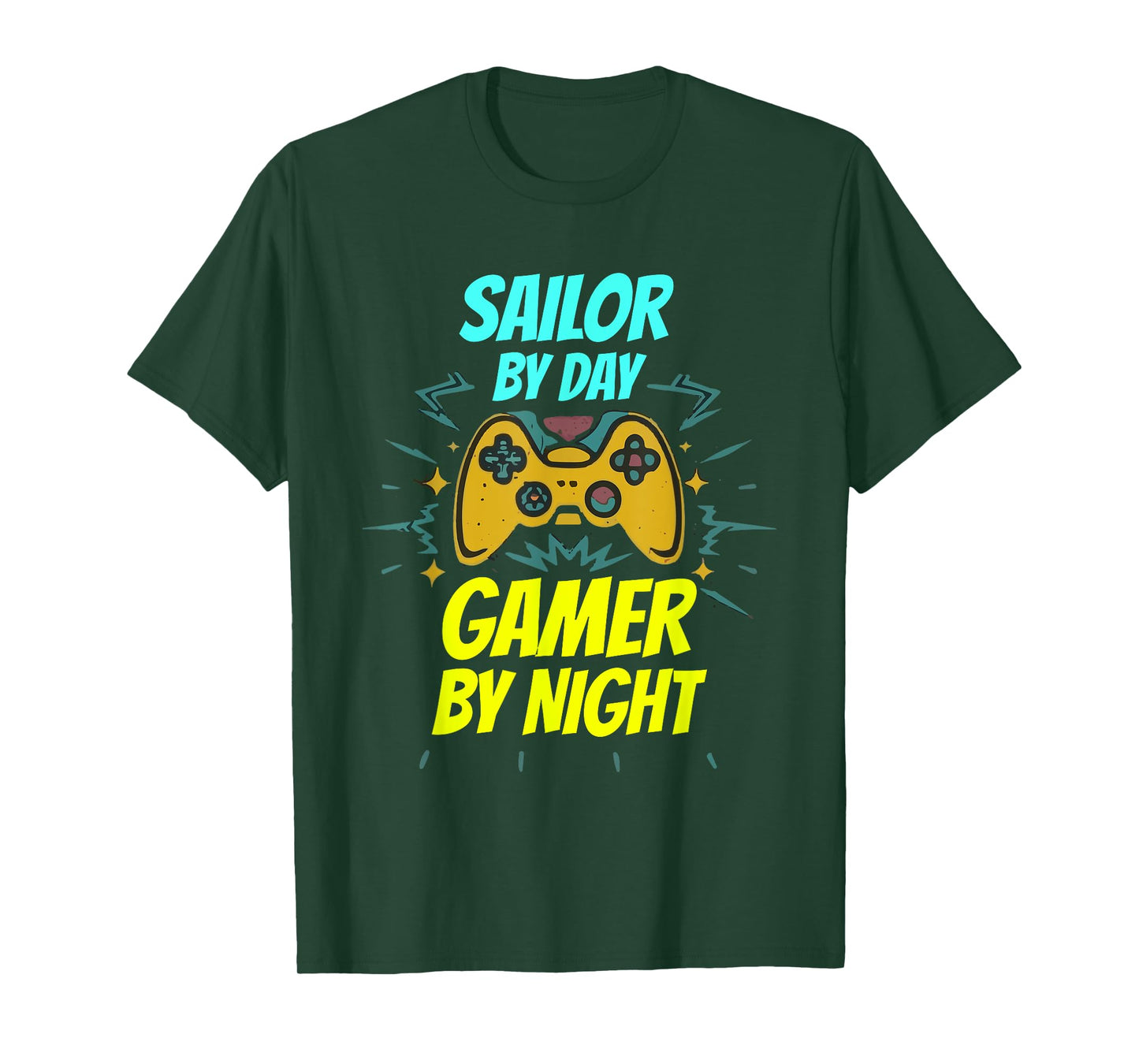 Sailor By Day Gamer By Night Funny Sailor Gaming T-Shirt