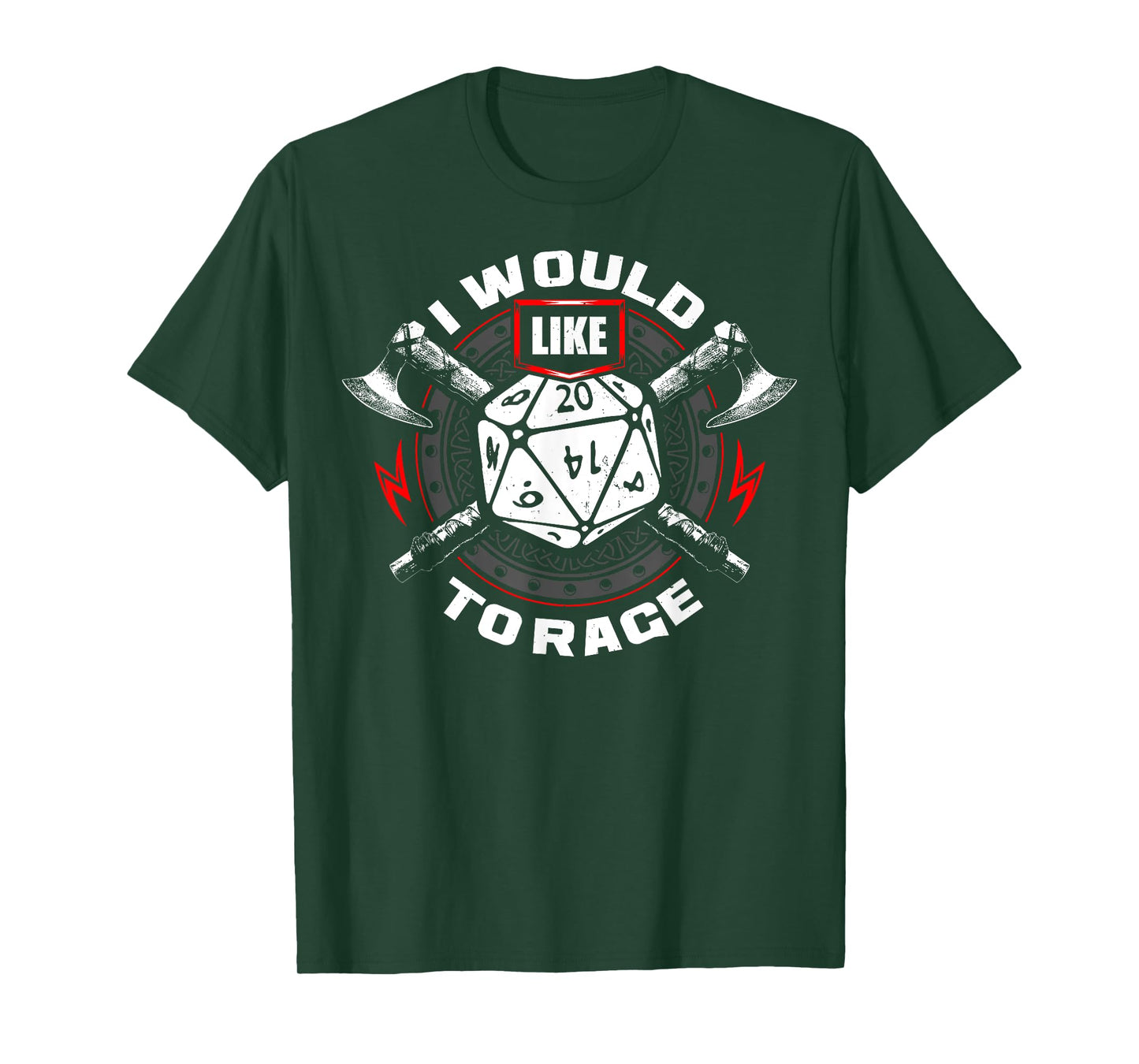 I Would Like To Rage RPG Role Play Game Tabletop Gamer Dice T-Shirt