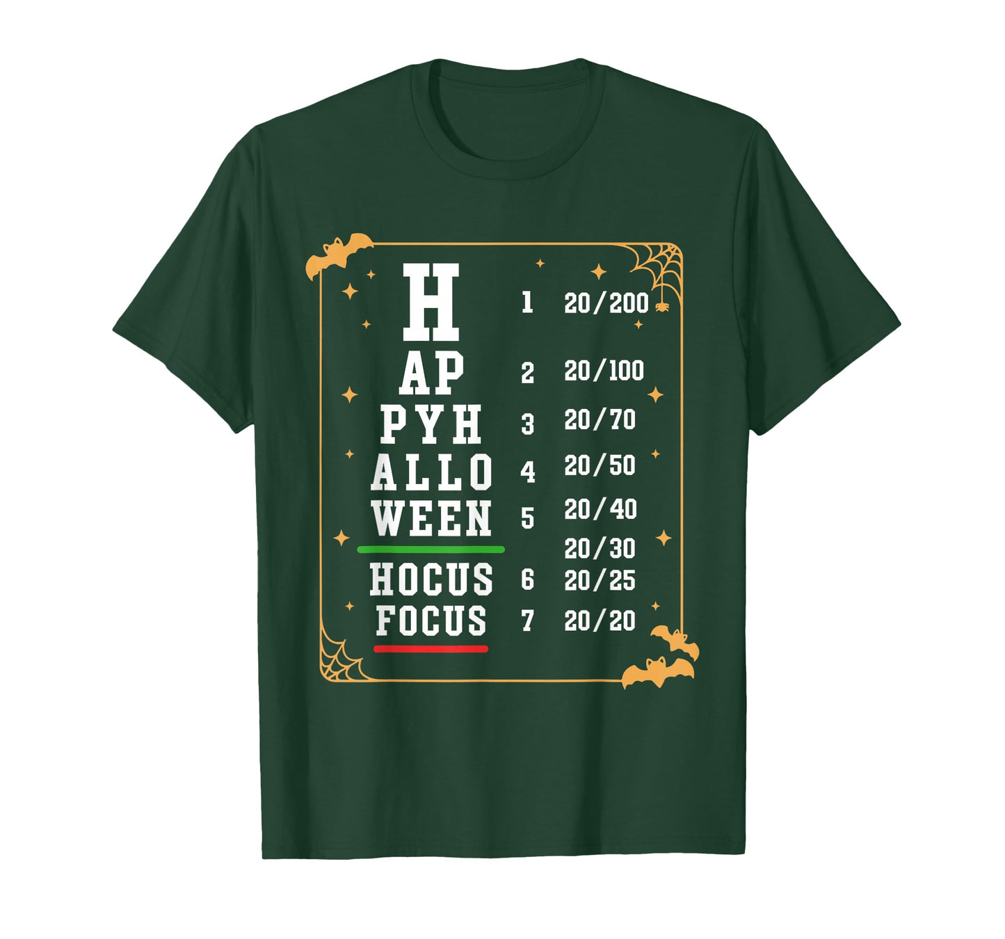 Optometry Halloween Spooky Ophthalmologist Funny Eye Doctor T-Shirt