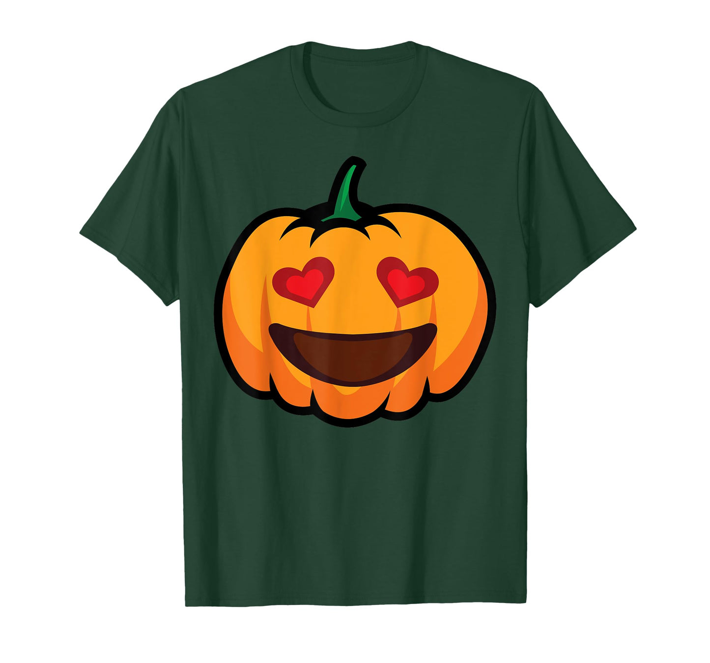 Pumpkin Big Smile & Love Eyes Funny Halloween Costume T-Shirt