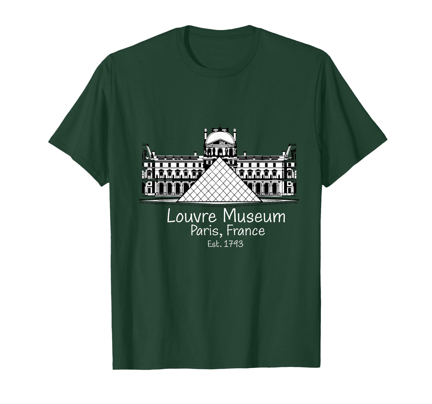 louvre Museum Paris Flag Souvenir Men Women Girls Boys T-Shirt