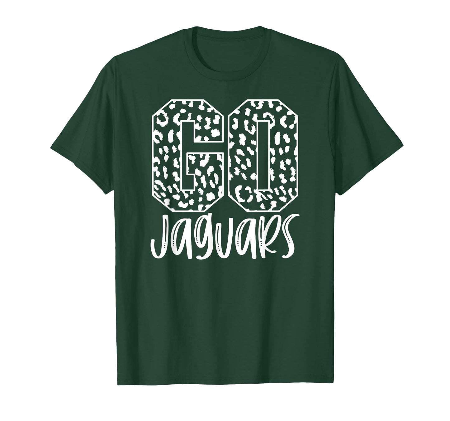 Jaguars Team Mascot School Spirit Game Night Leopard Print T-Shirt