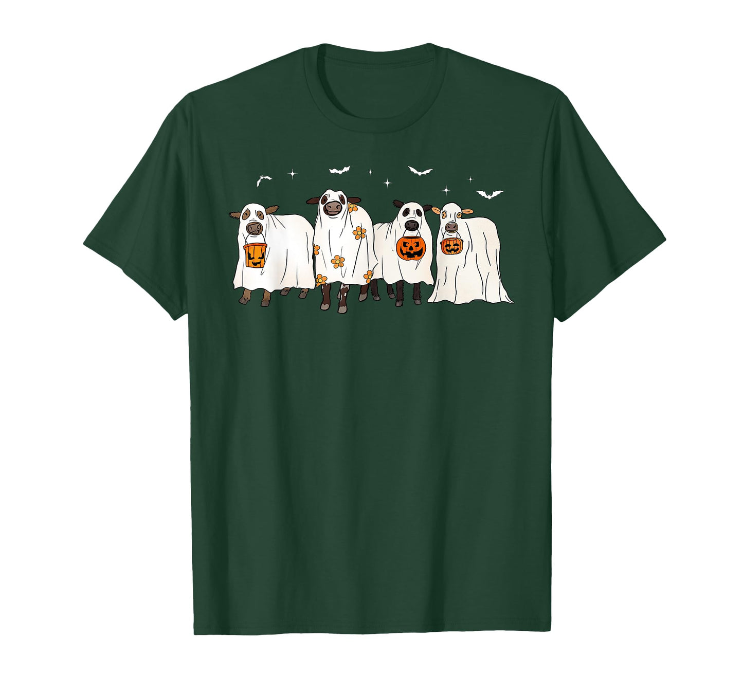 Halloween Ghost Cows Trick Or Treat T-Shirt