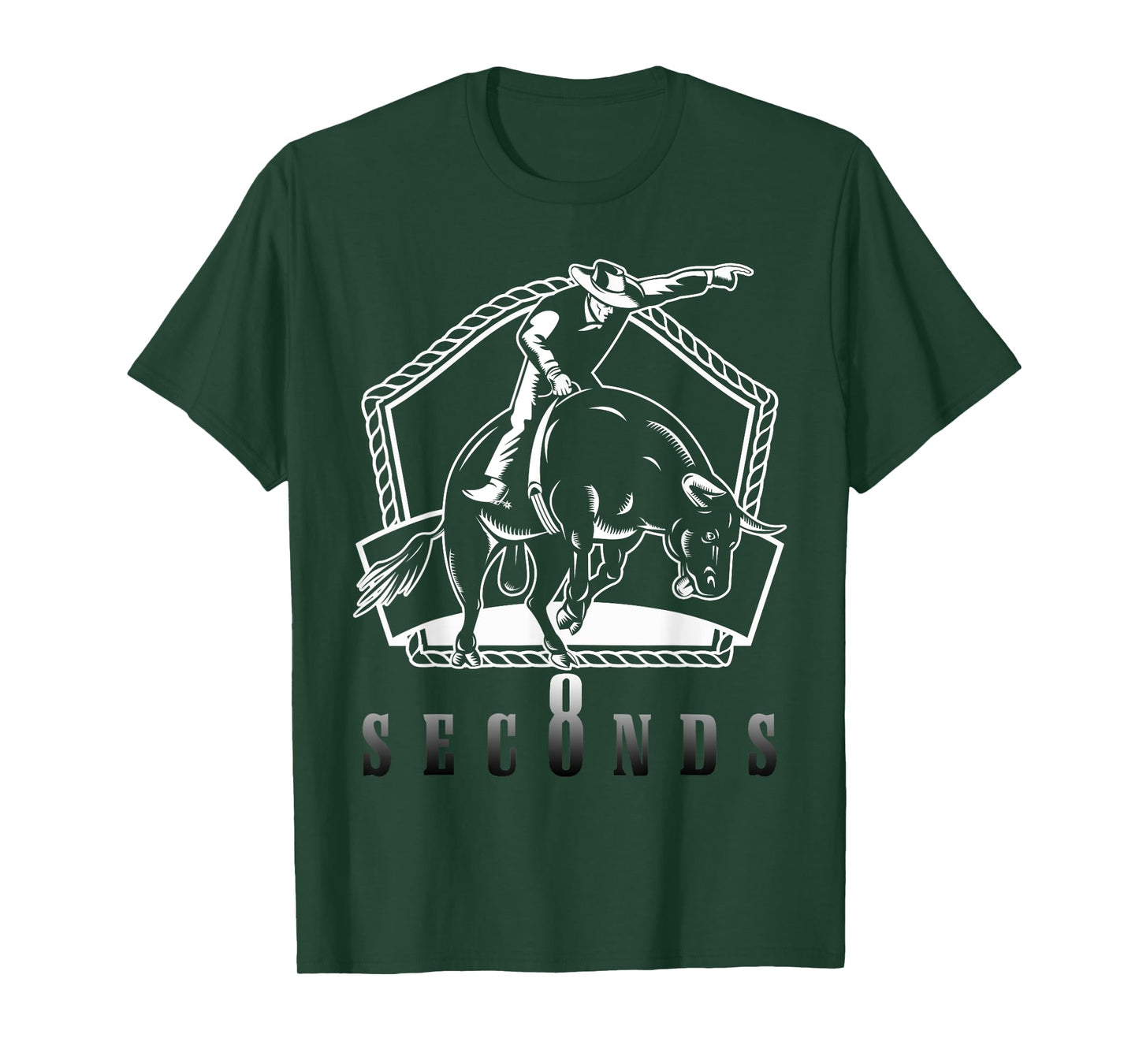 Cowboy Bull Riding Ask Me In Eight Seconds Western Rider T-Shirt