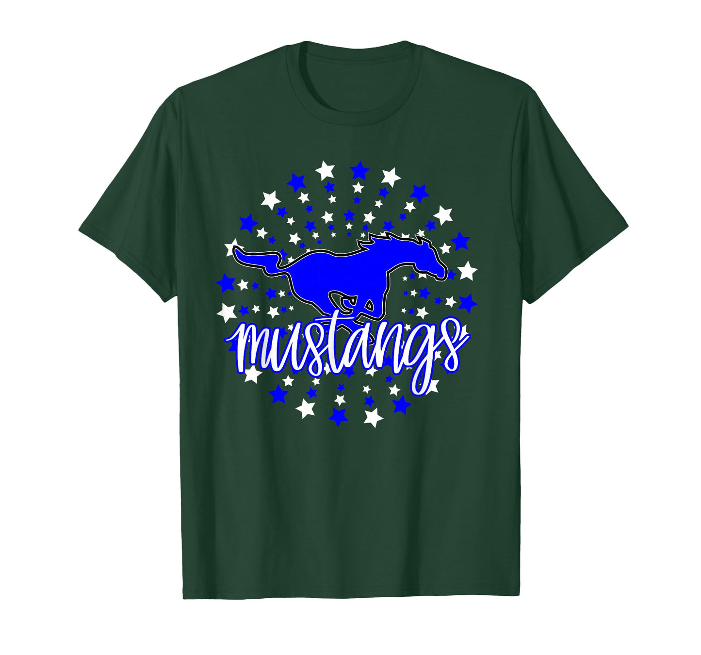 Mustangs School Spirit Stars Mustang Pride Football Mom T-Shirt