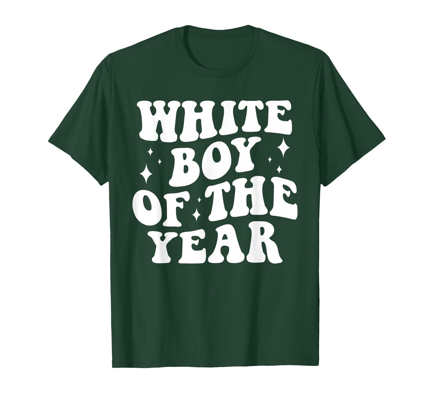 White Boy Of The Year Bold Funny Groovy Funny T-Shirt