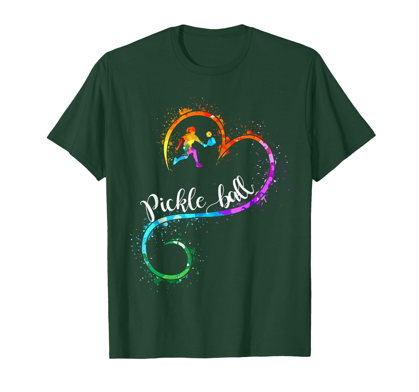 I Love Pickleball Watercolors Funny Pickleball Girl Player T-Shirt