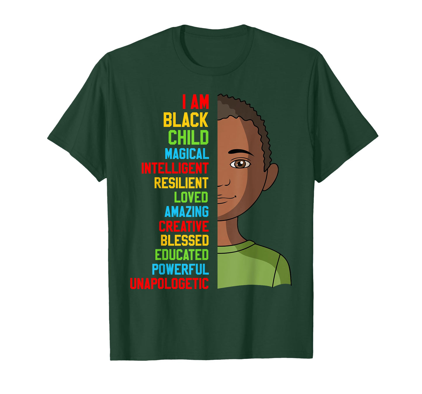 Black History T-Shirts Kids Im Black Child Month Boy Toddler T-Shirt