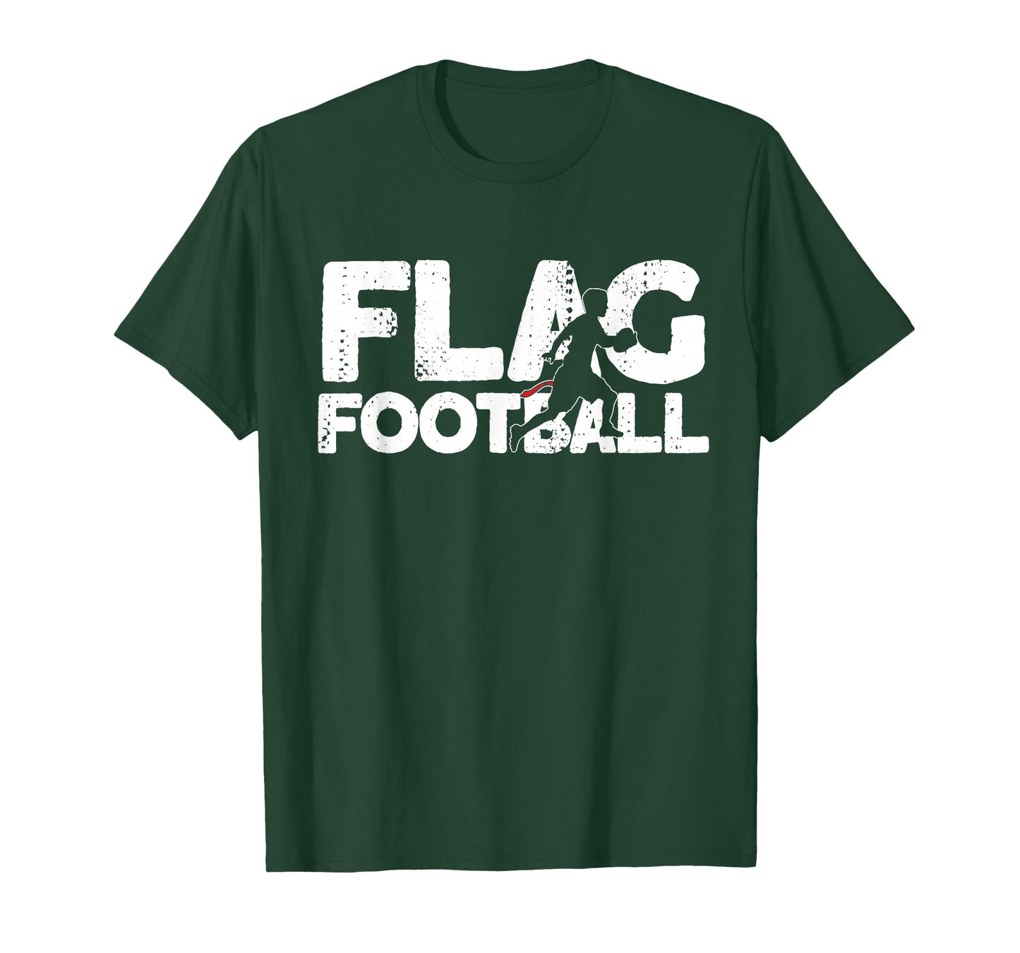 Flag Football Silhouette on Flag Football T-Shirt