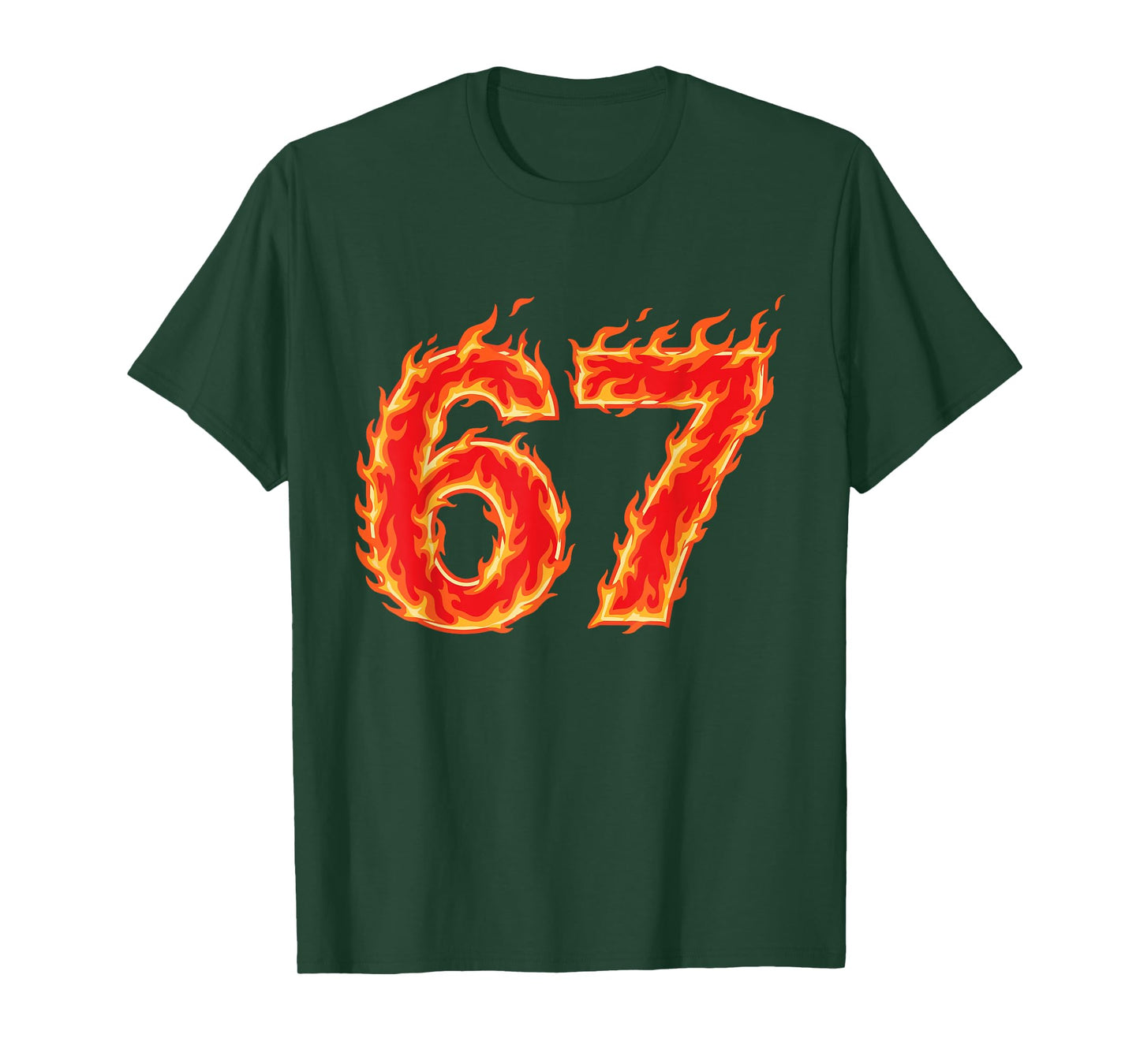67 Meme Six Seven Flame Fire Funny Gen Alpha Slang T-Shirt