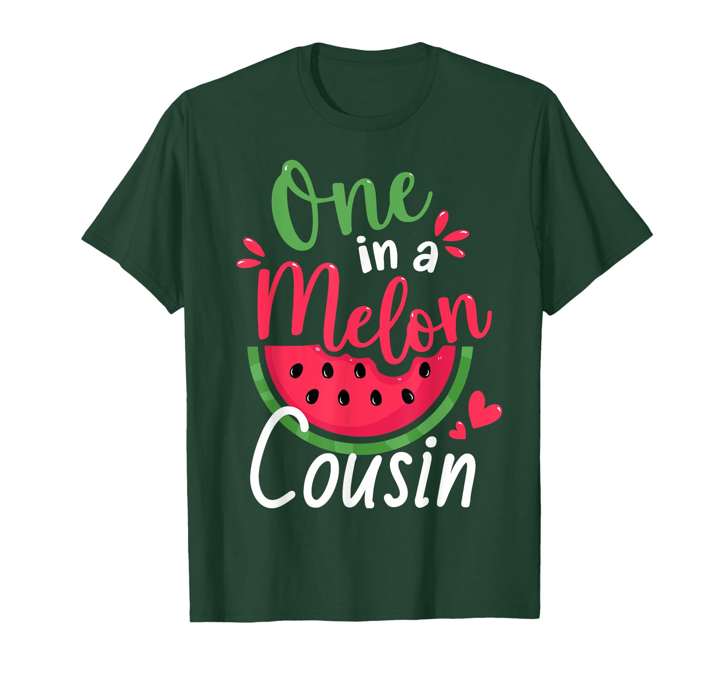 One in a Melon Cousin 1st Birthday Summer Family Matching T-Shirt