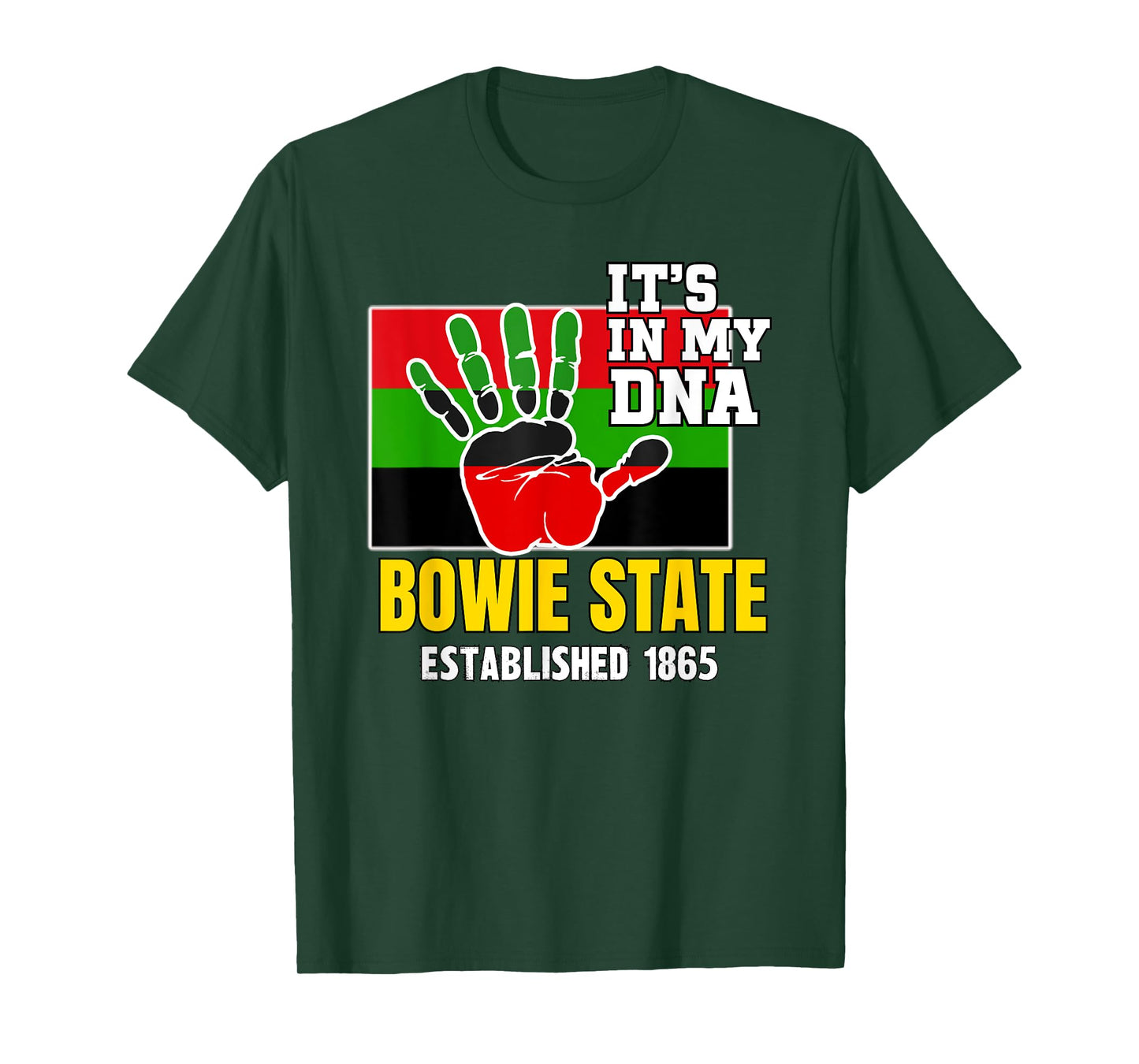 Bowie State, BSU, Red, Black and Green HBCU T-Shirt