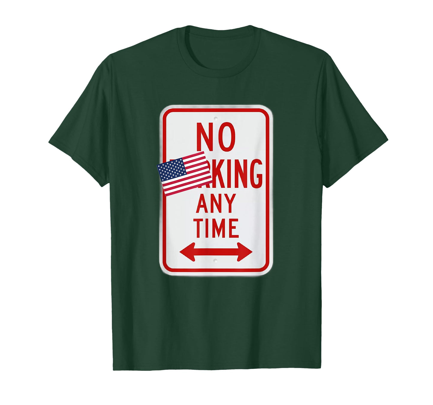 No King Any Time Satirical No Parking Sign Democracy T-Shirt