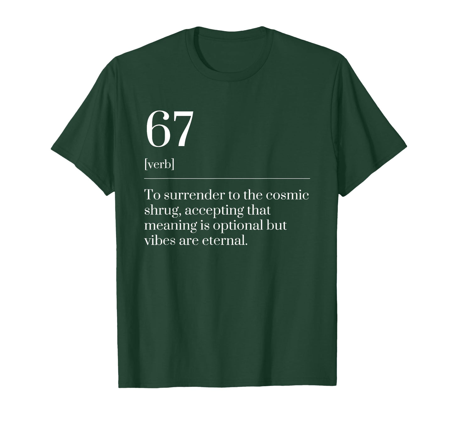 Funny Six Seven Number 67 Meme Dictionary Definition T-Shirt