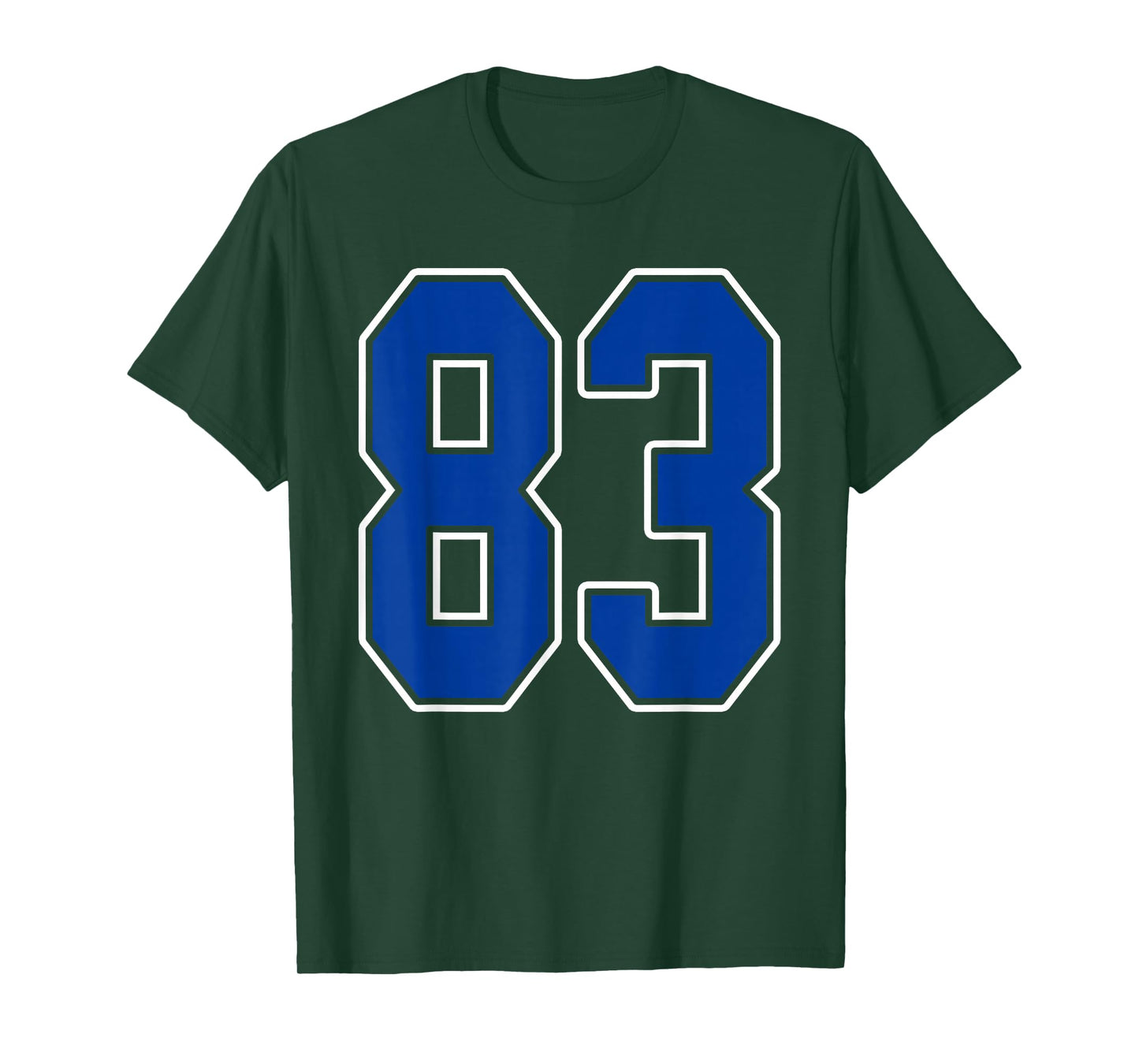 Royal Blue and White Number 83 Jersey Player Uniform #83 Fan T-Shirt