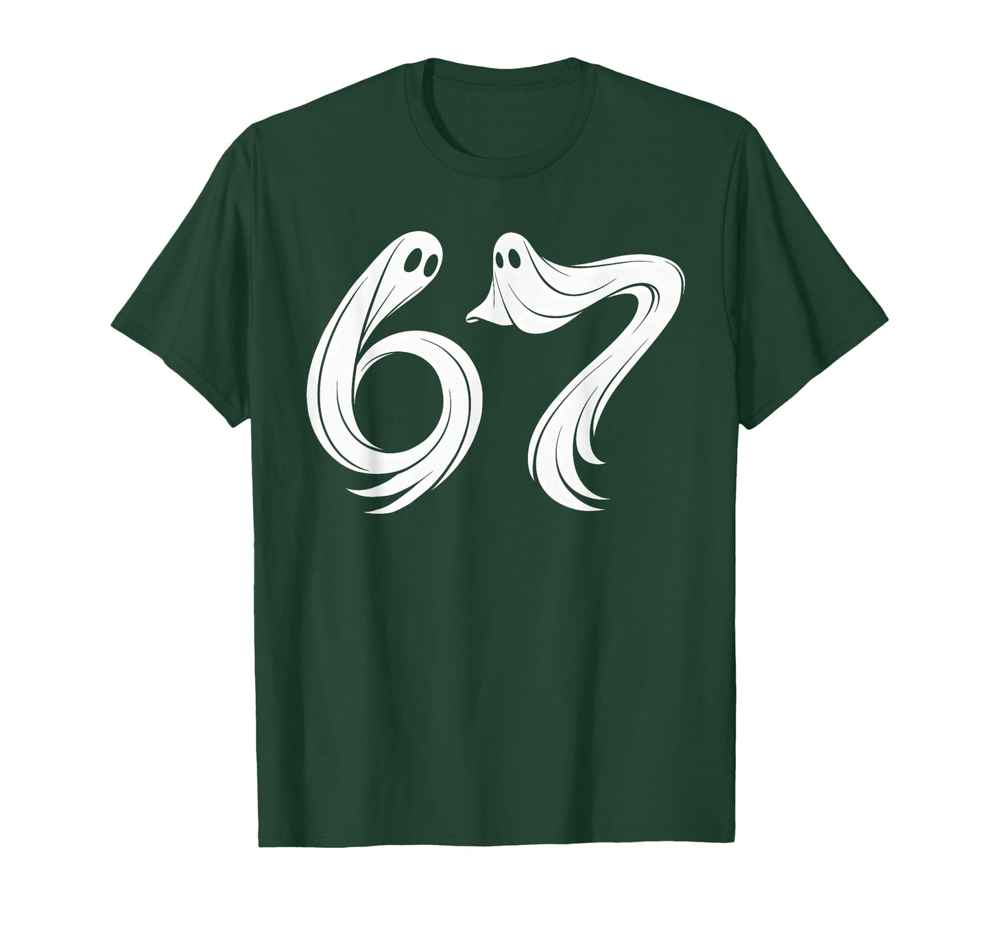 Funny Six Seven 6 7 Meme 67 Design Ghost Halloween Costume T-Shirt